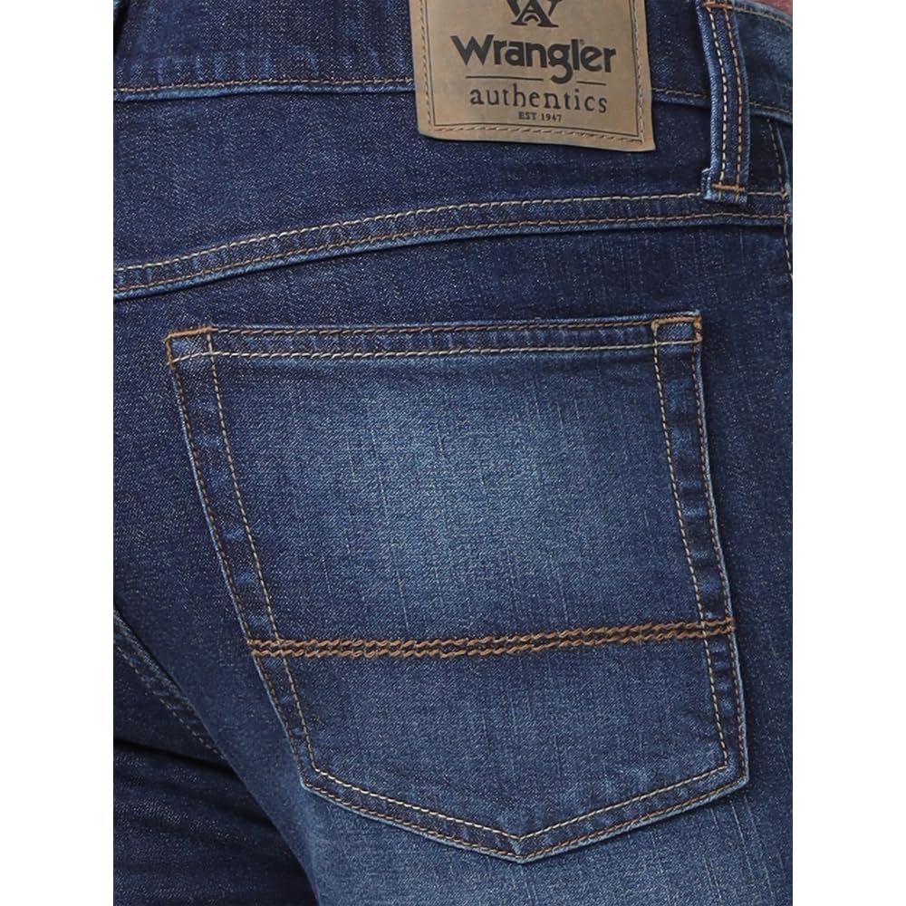 Wrangler Authentics Men's Slim Fit Straight Leg Jean, Anthracite, 34W x 30W