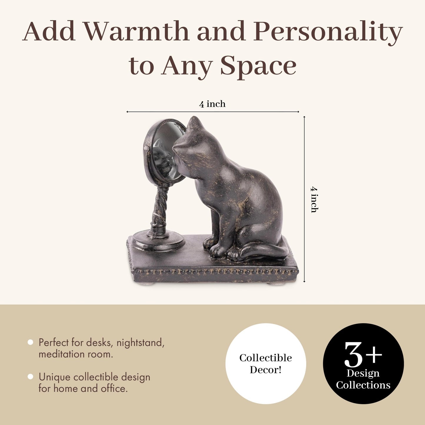 Young's Inc. Cat Figurine - Cute Cat Statue 