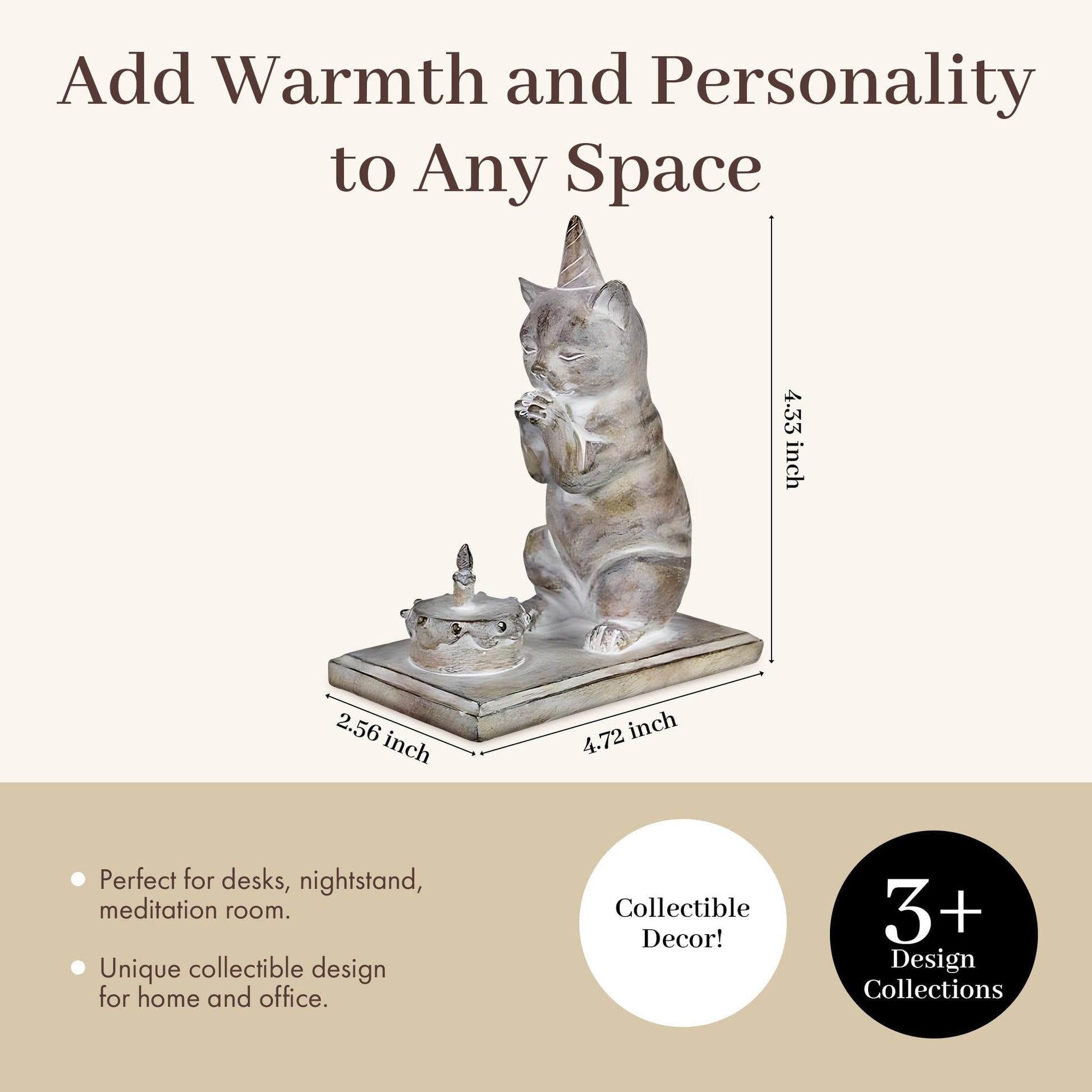 Young's Inc. Cat Figurine - Cute Cat Statue 