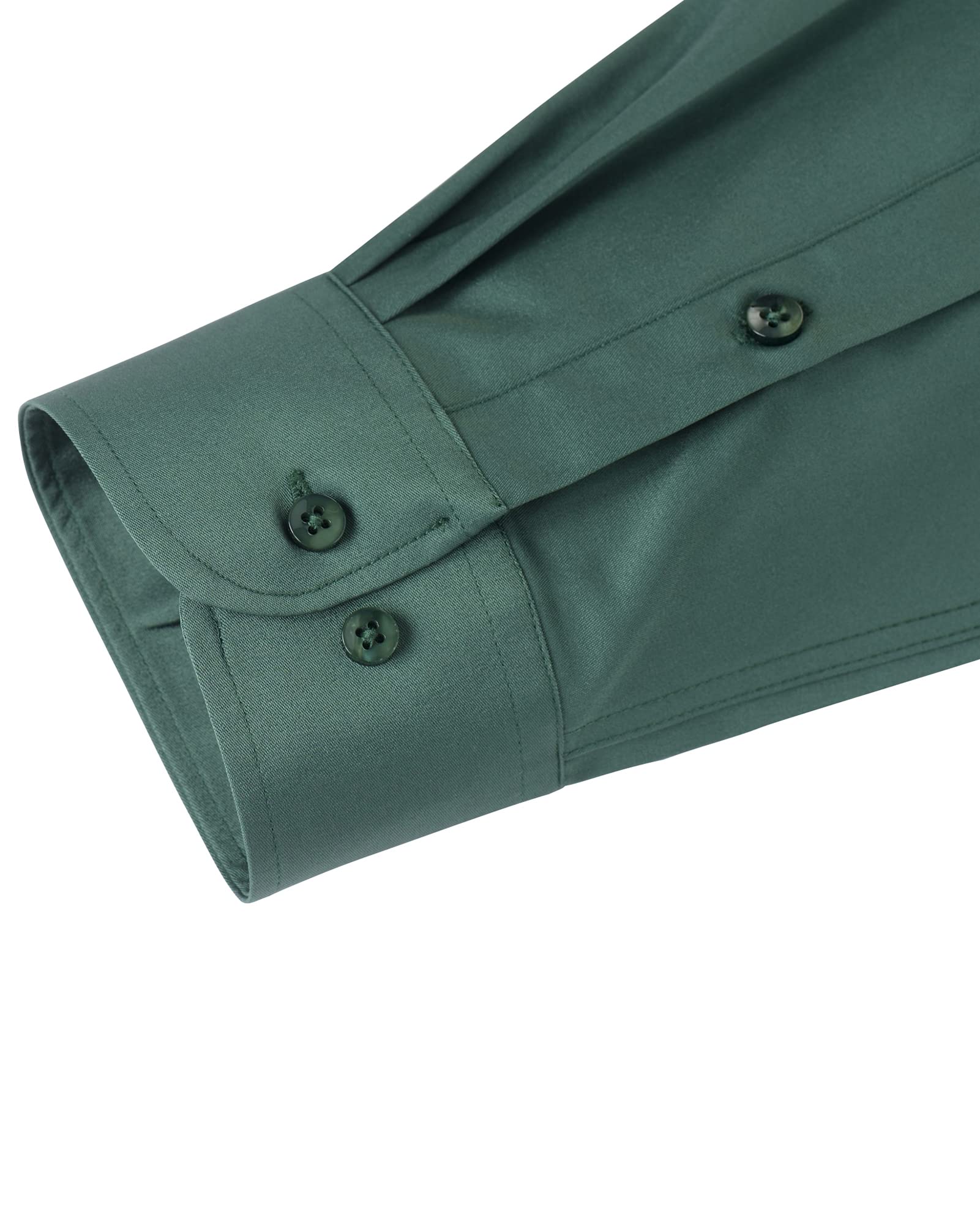 J.VER Men's Dress Shirts Solid Long Sleeve Stretch Wrinkle-Free Formal Shirt Business Casual Button Down Shirts White