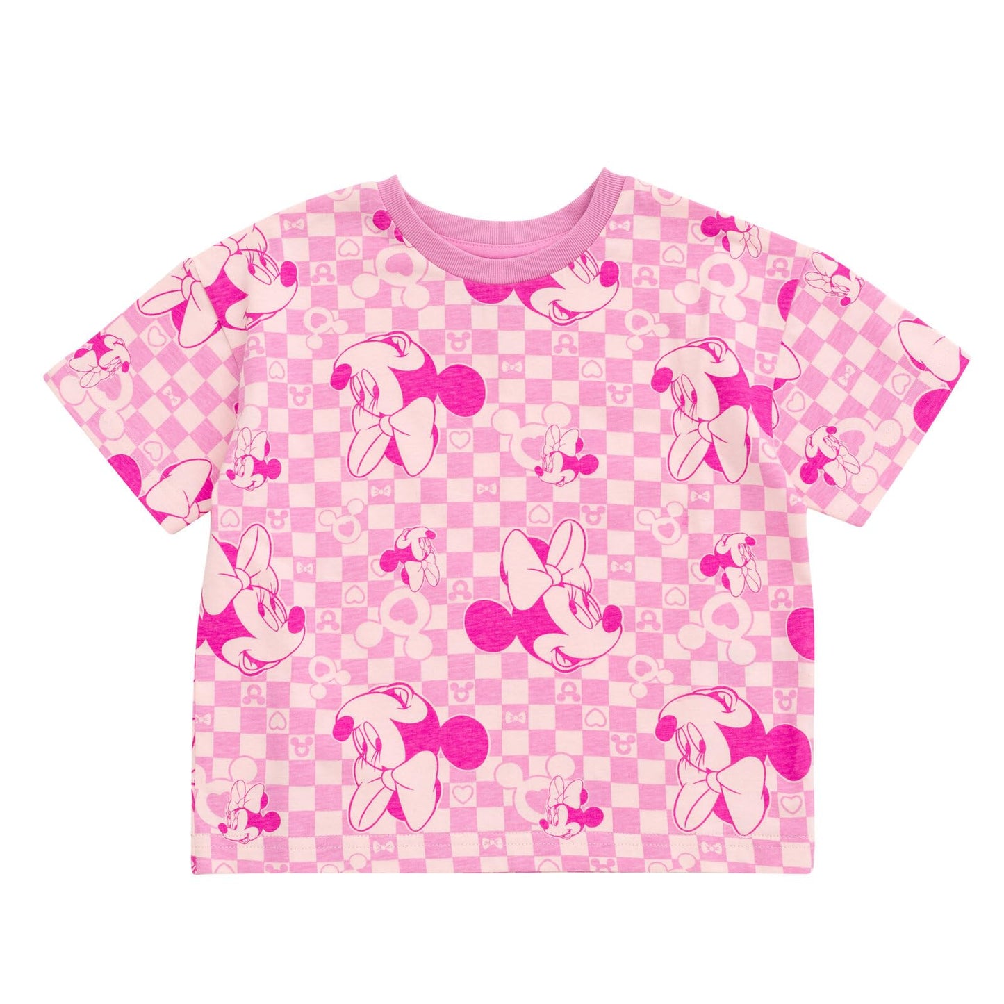 Disney Minnie Mouse Toddler Girls Graphic T-Shirt and Shorts Outfit Set Light Pink/Light Blue 3T