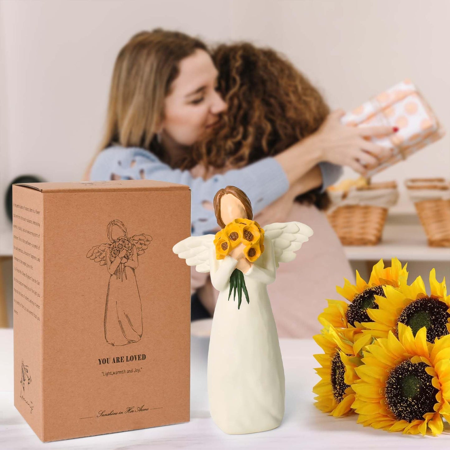 CUNTAUK Guardian Angel Statue, Healing Angel Figurines for Women.