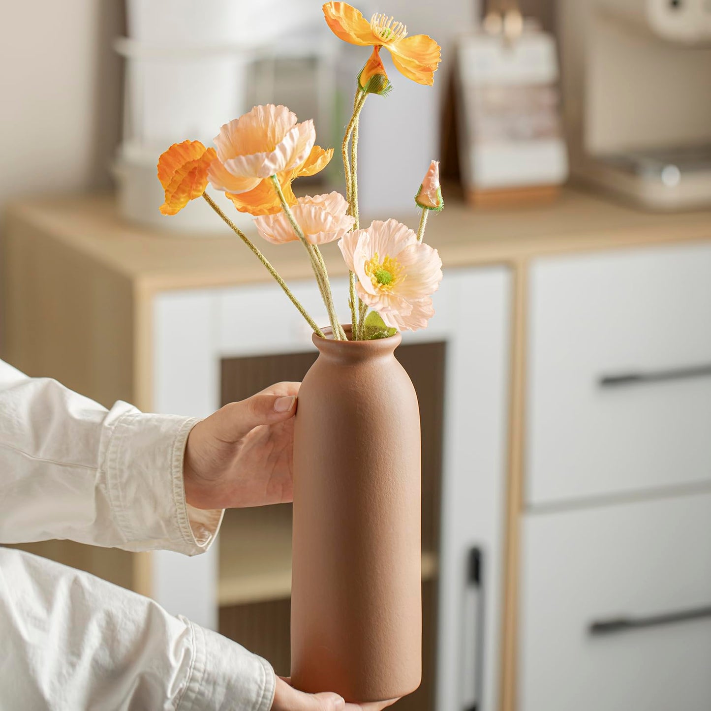 Ceramic Vase Set-3, Small Flower Vases for Decor