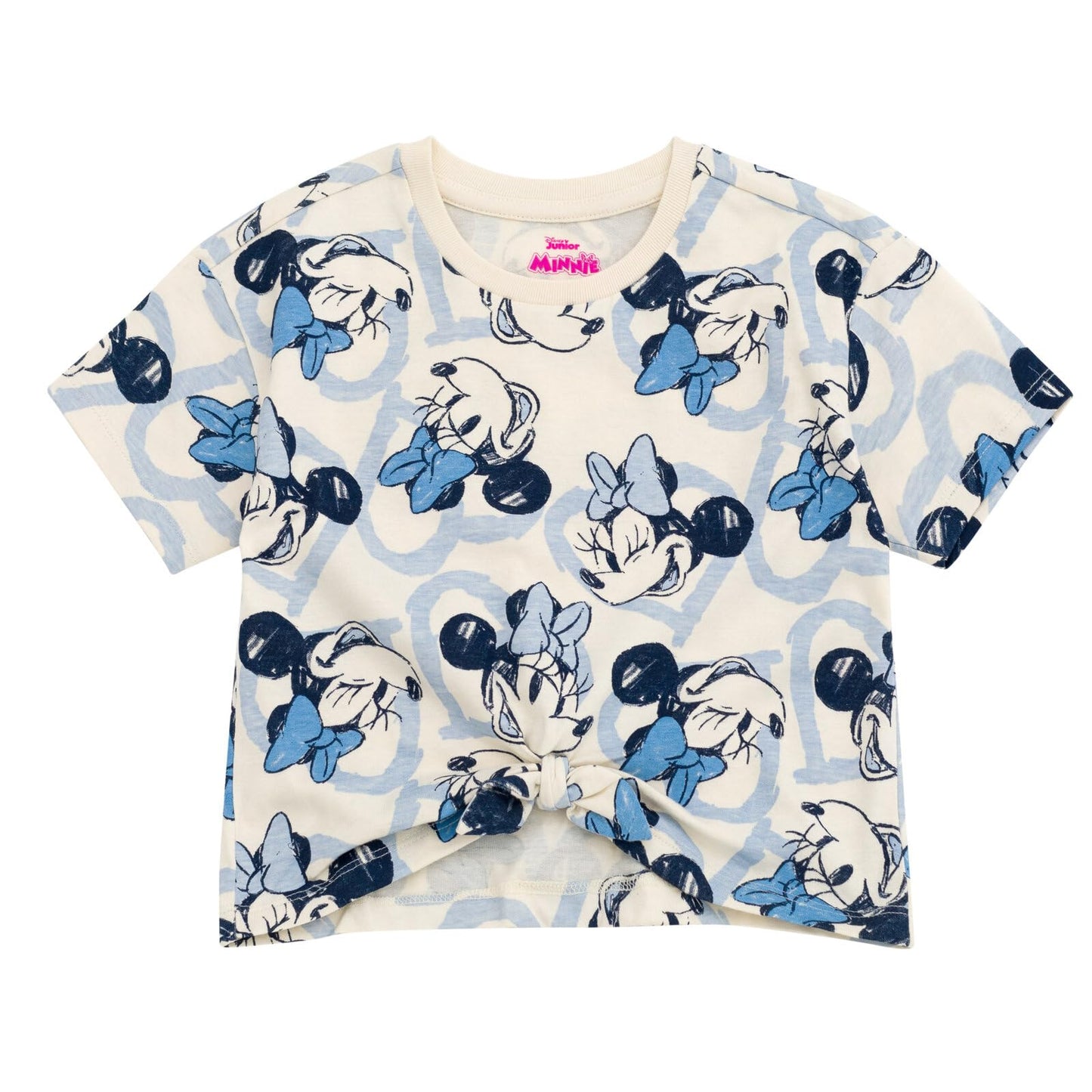 Disney Minnie Mouse Toddler Girls Graphic T-Shirt and Shorts Outfit Set Light Pink/Light Blue 3T