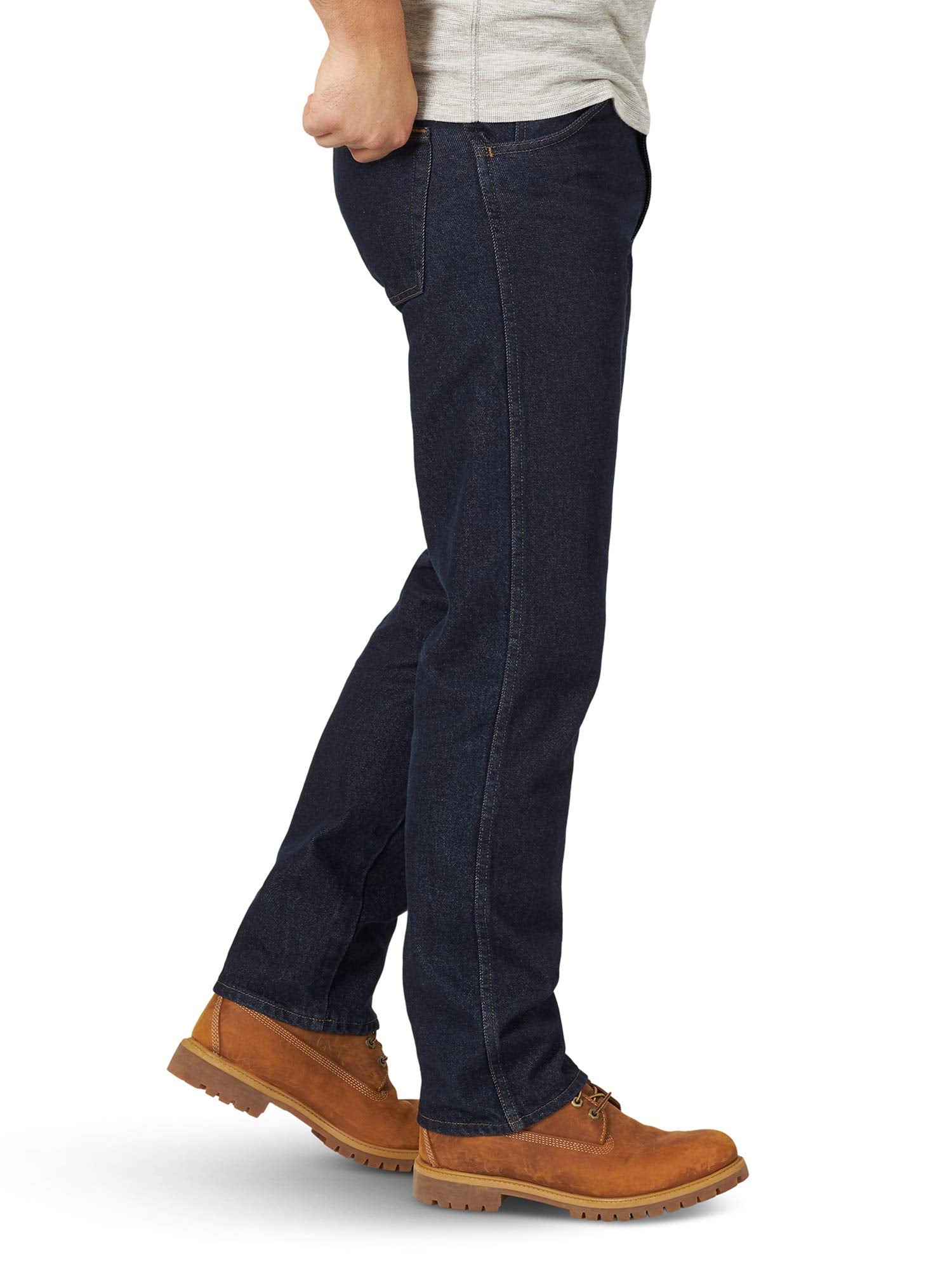 Rustler Men's Classic Relaxed Fit, Dark Stonewash, 34W x 30L