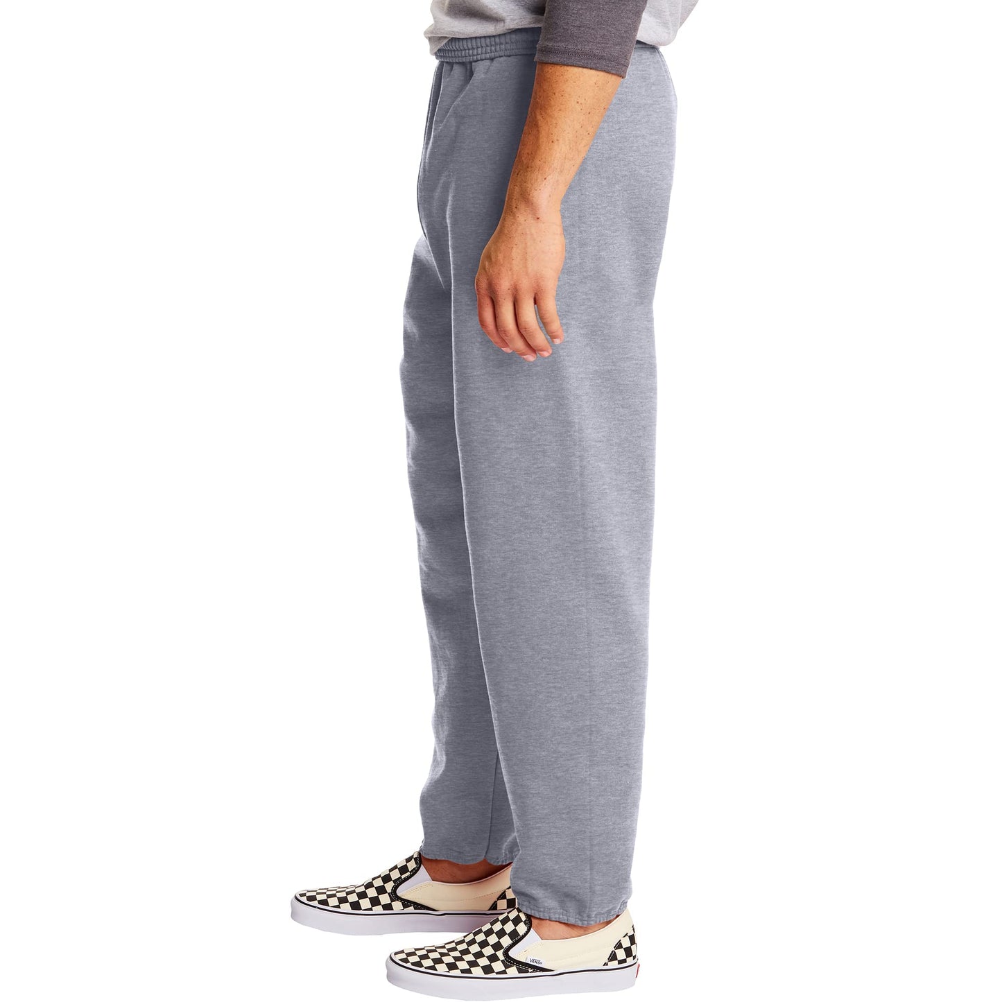 Hanes Men's EcoSmart Non-Pocket Sweatpant (Pack of 2), Light Steel, Large