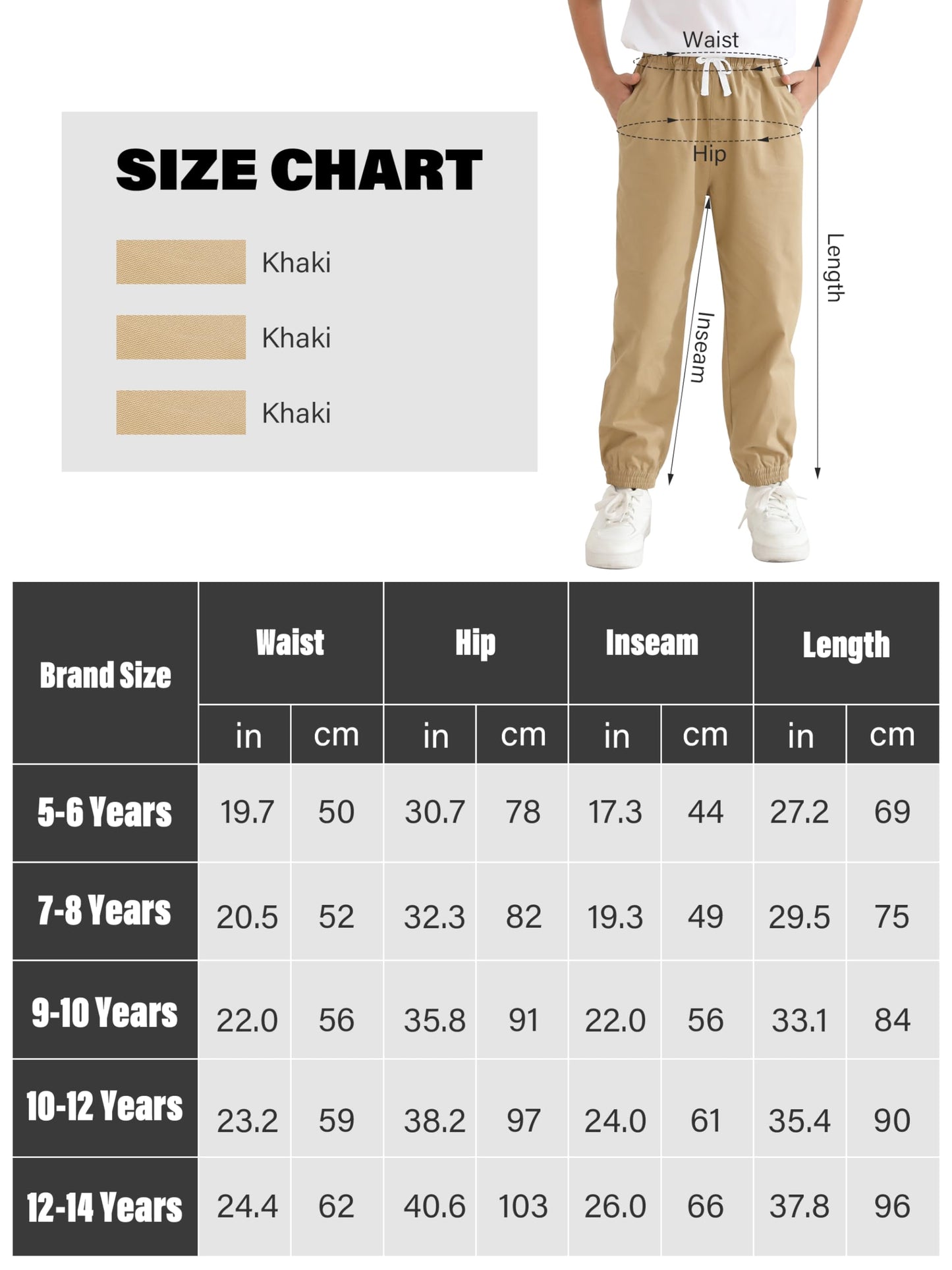 Resinta 3 Pack Boys' Stretch School Jogger Pants Pull-On 