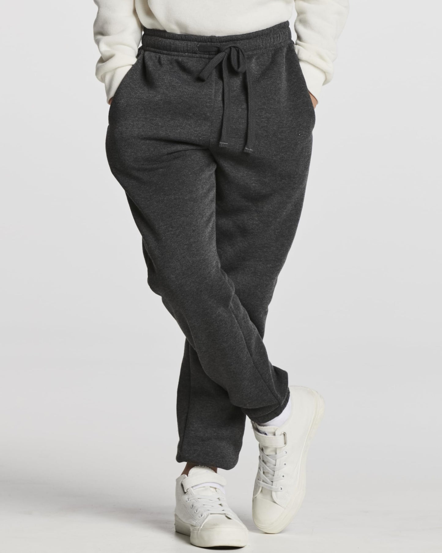 Real Essentials 3 Pack: Boys Tech Fleece Jogger Active Sweatpants with Pockets