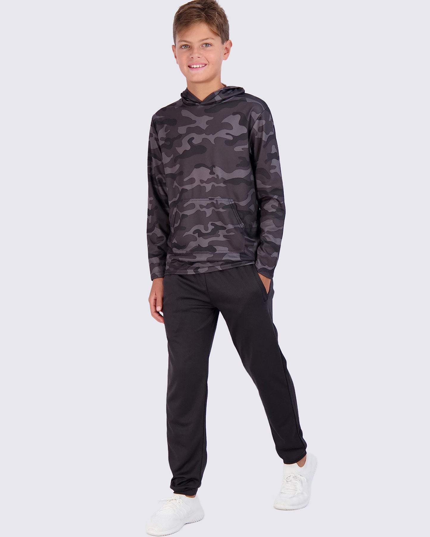 Real Essentials 3 Pack: Boys Hoodies – Youth Mesh Long Sleeve Sweatshirts.