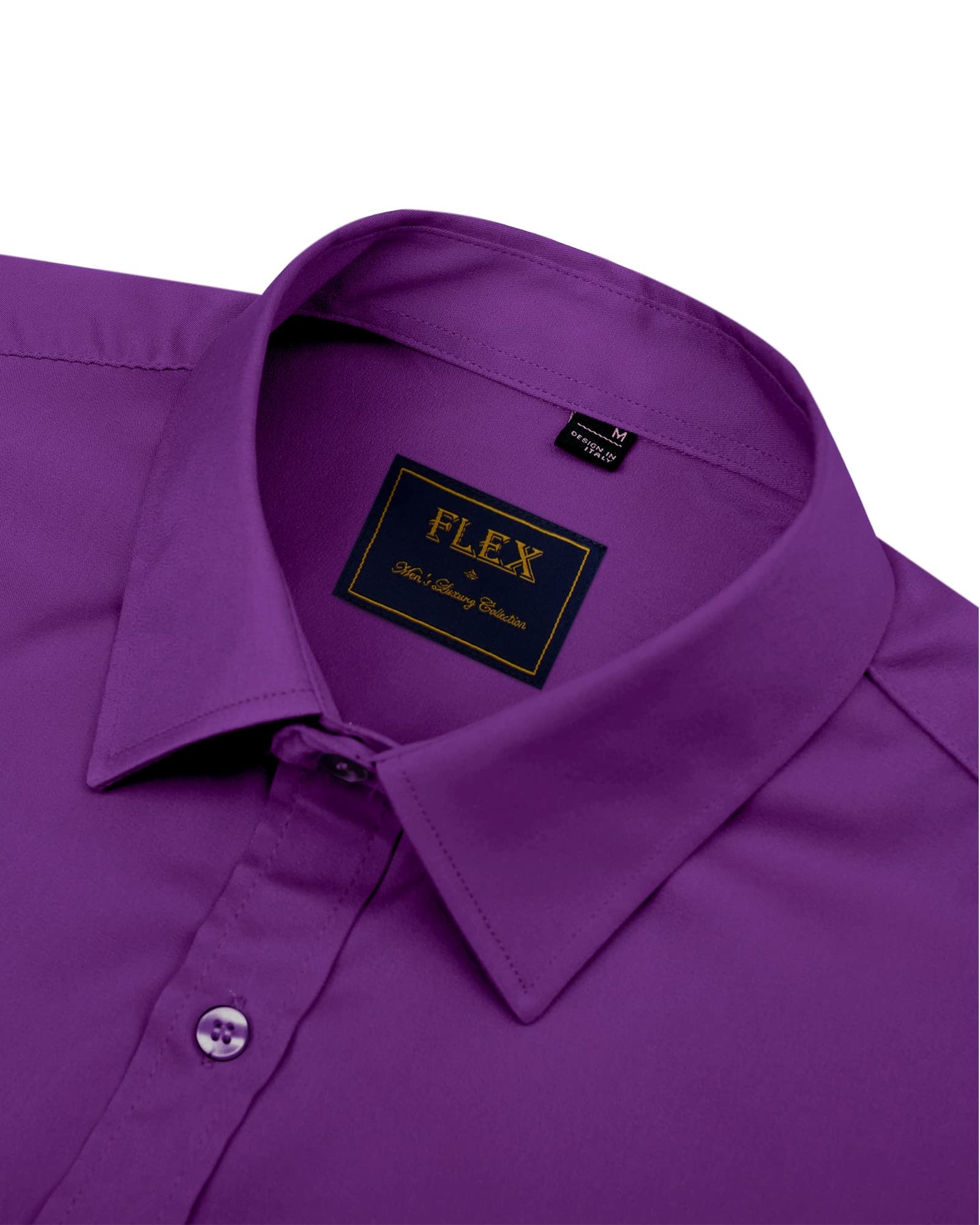 J.VER Men's Dress Shirts Solid Long Sleeve Stretch Wrinkle-Free Formal Shirt Business Casual Button Down Shirts White