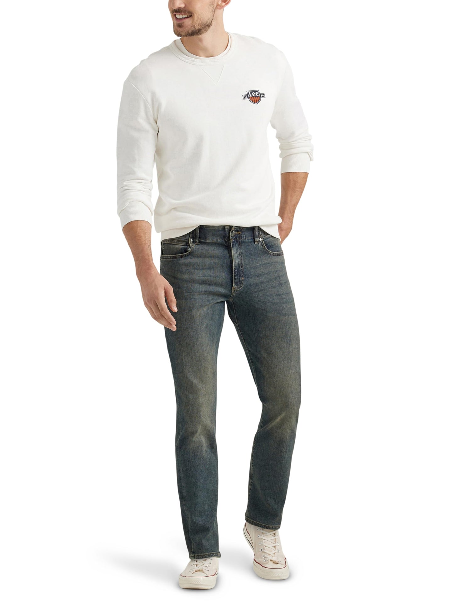 Lee Men's Extreme Motion Straight Taper Jean Cougar 34W x 30L