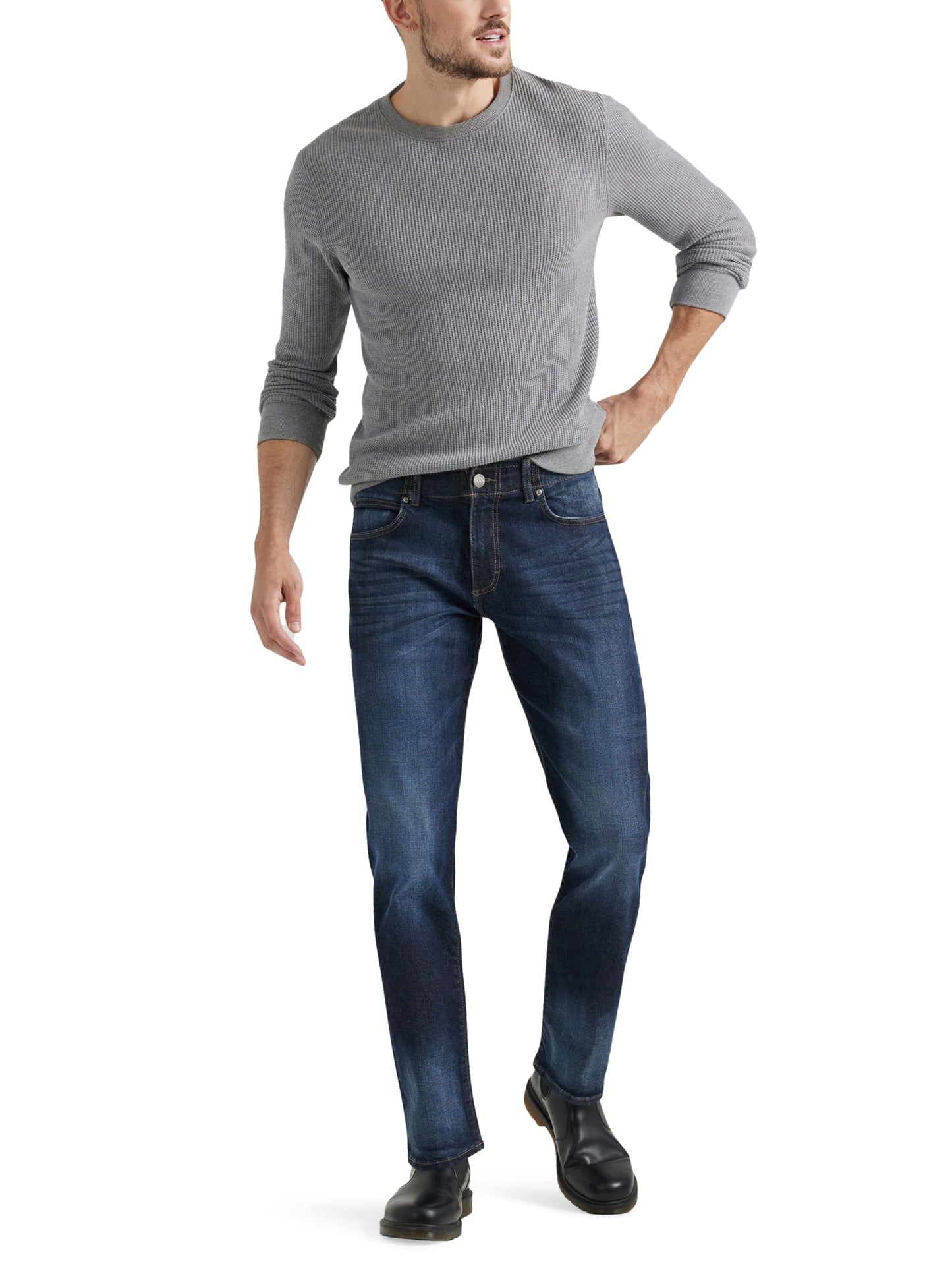 Lee Men's Extreme Motion Straight Taper Jean Cougar 34W x 30L