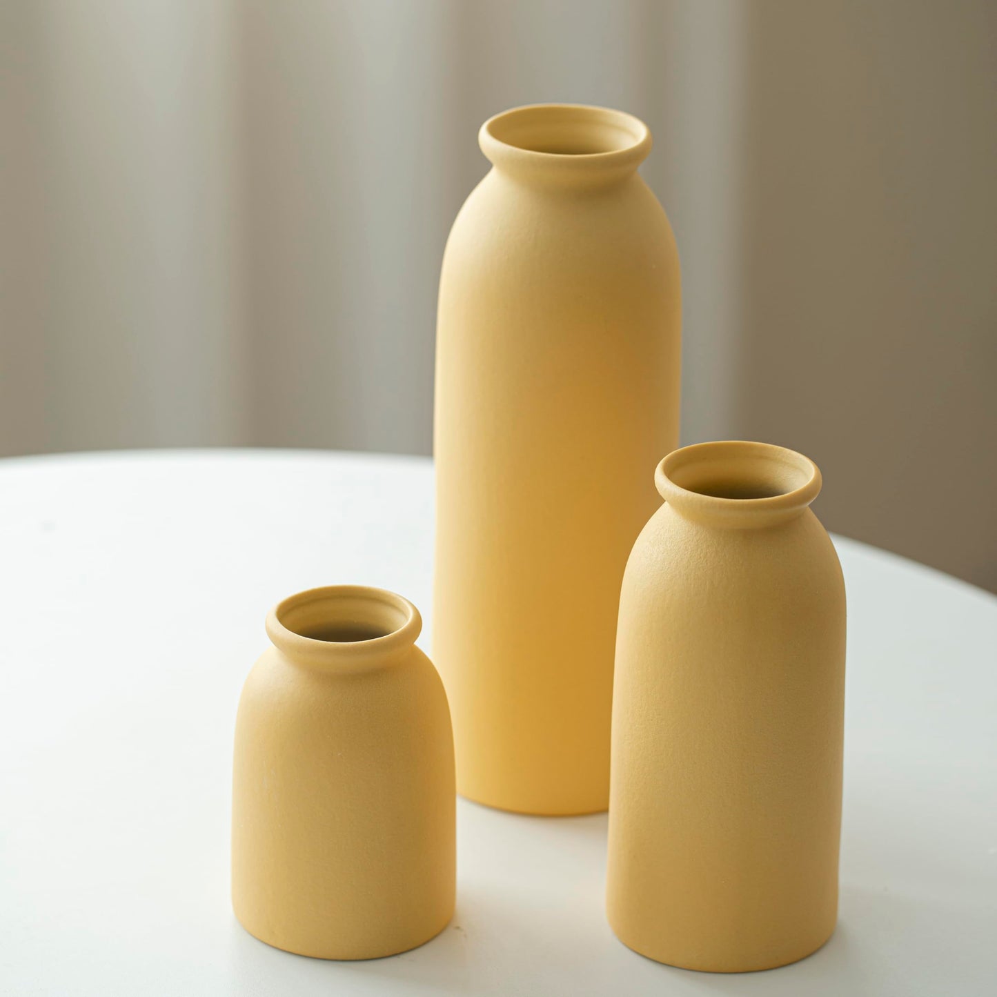 Ceramic Vase Set-3, Small Flower Vases for Decor