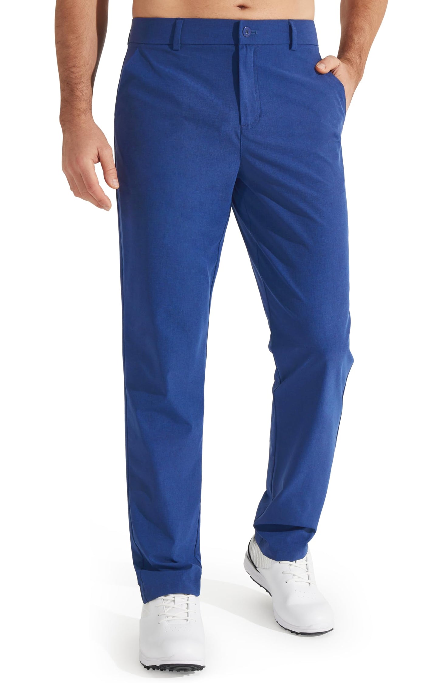 Libin Men's Golf Pants Classic Fit Stretch Work Dress Pants 32" Quick Dry Lightweight Business Casual Trousers Comfort Water Resistant, Black, 33W x 32L