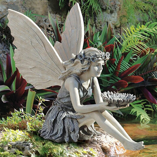MBVBN Outdoor Garden Fairy Statue Ornaments, Angel Sculpture Realistic Figurine 