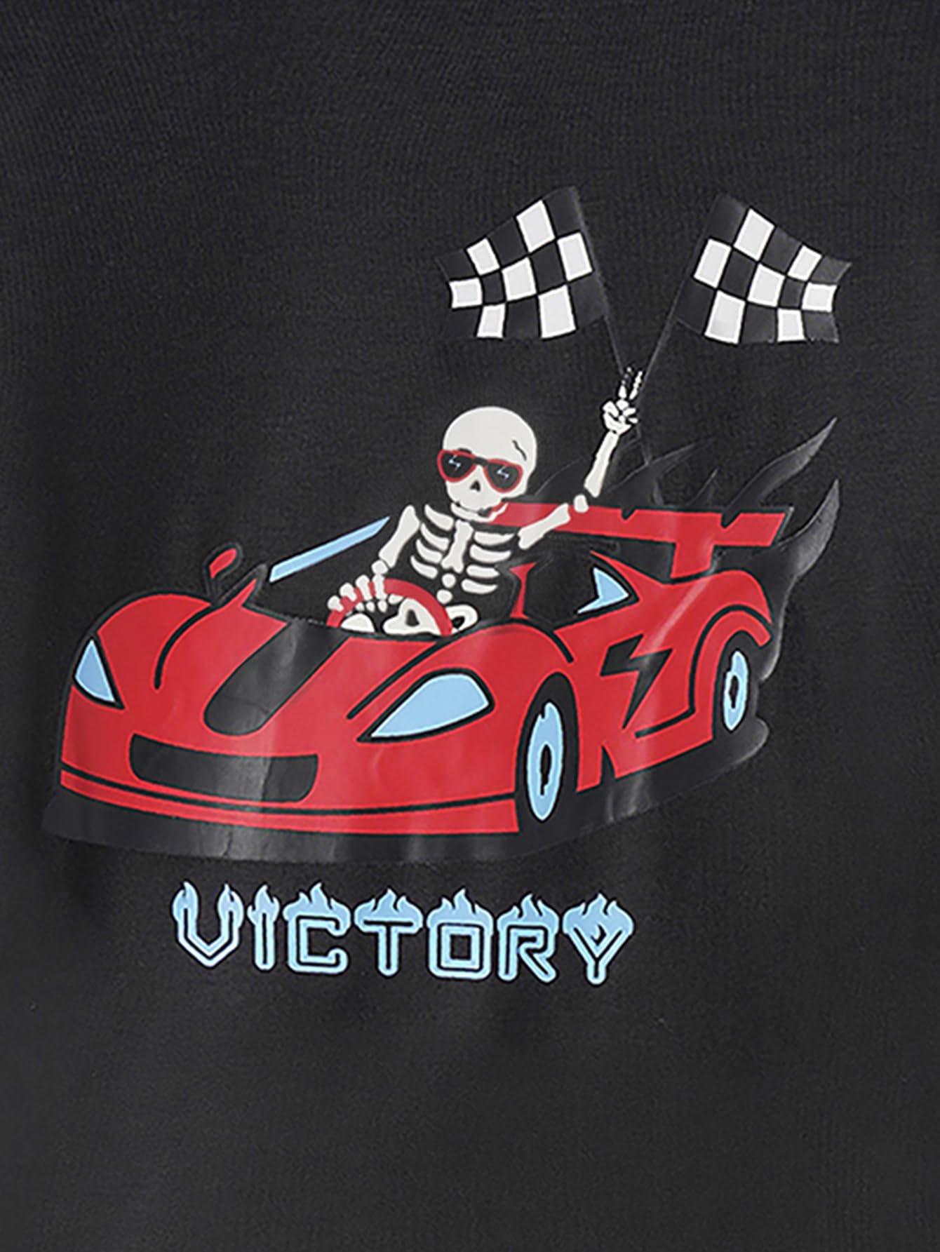 MyFav Big Boys Glow in Dark Skull Pjs Sleepwear Summer Pajama Shorts Sets, Skateboard, 14 Years