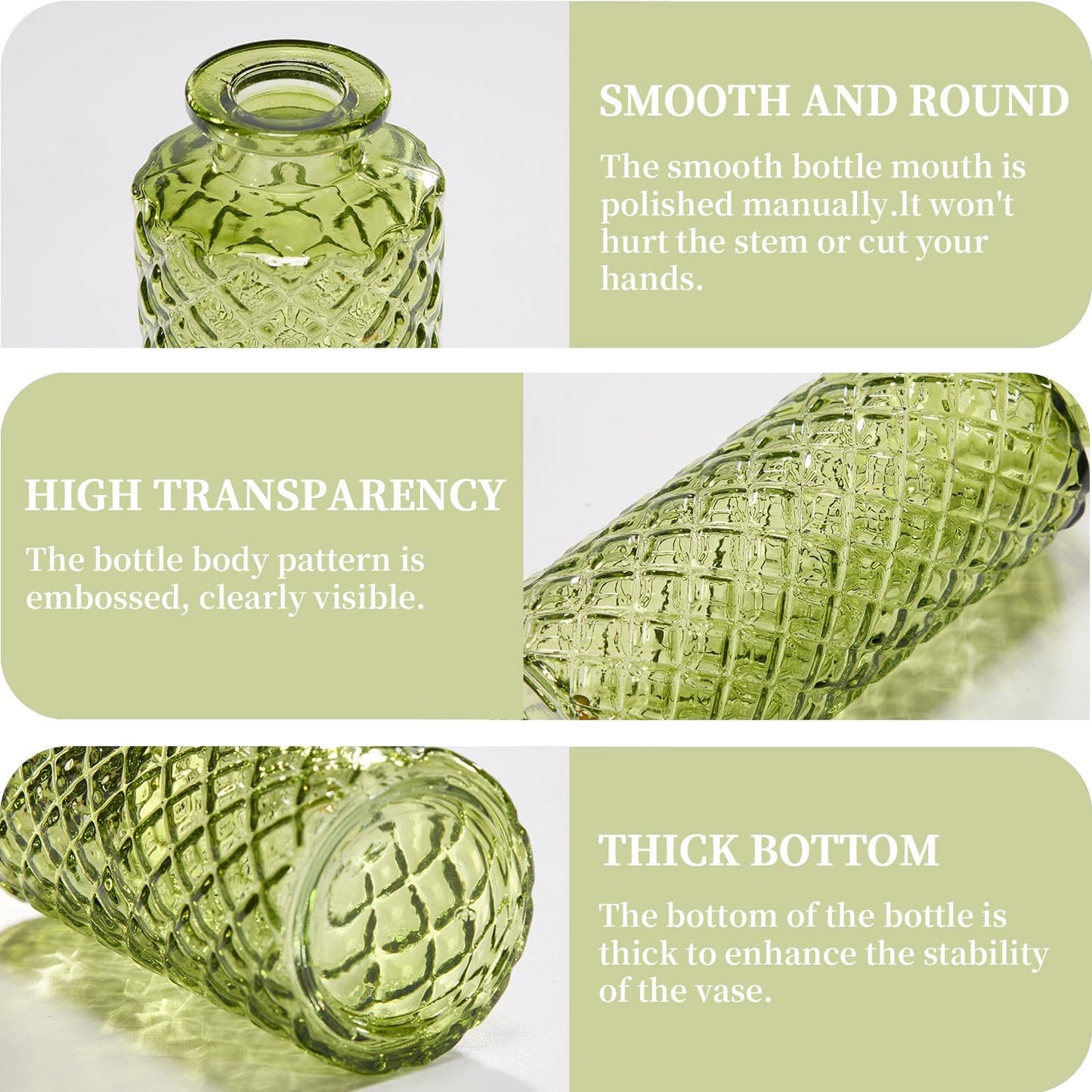 Anquephd Glass Bud Vase Set of 32PCS Wedding Centerpieces for Tables,Mini Clear Bud Vases for Flowers,Small Flower Vases Suitable for Birthday Party,Anniversary,Wedding,Baby Shower (Clear, 32PCS)