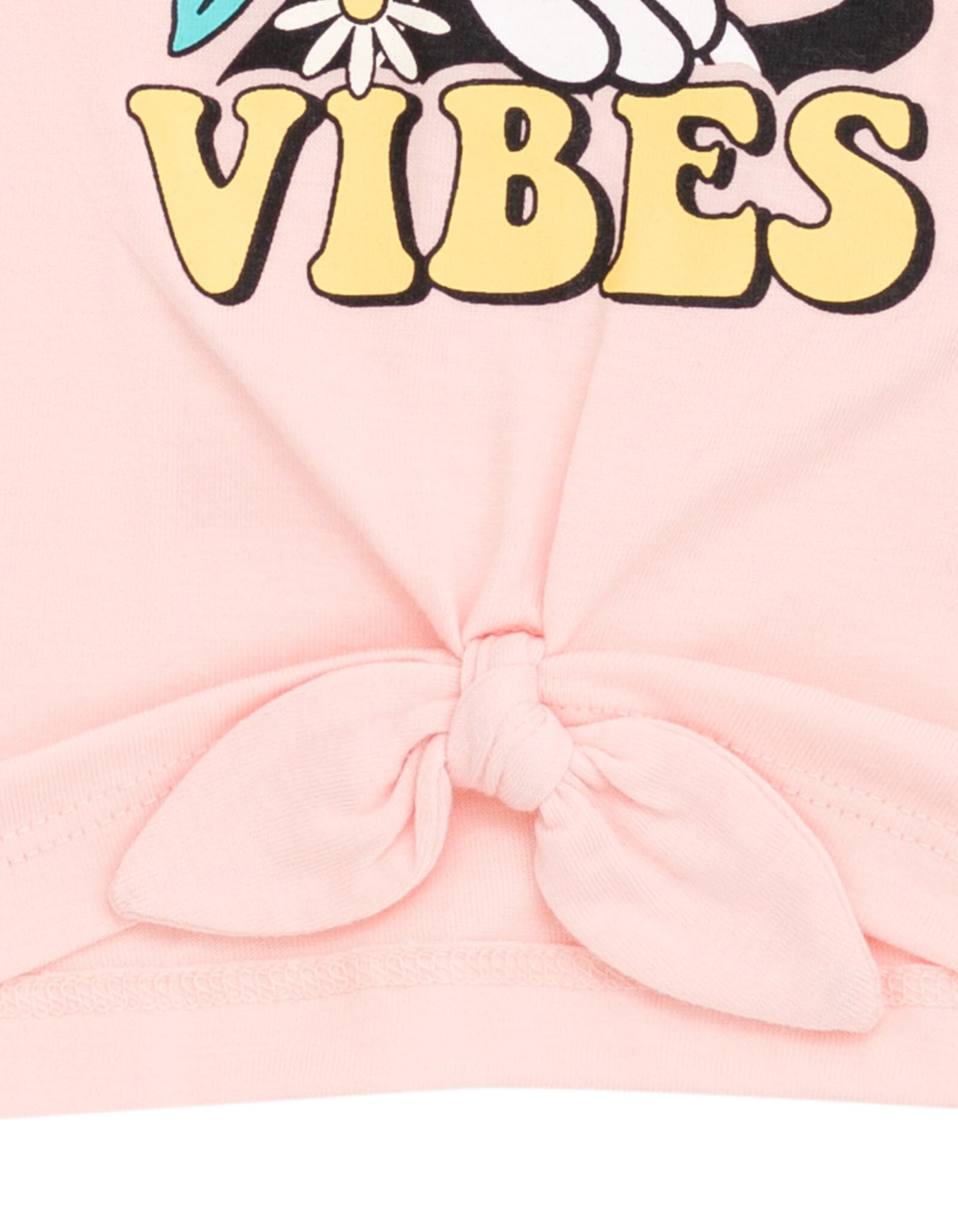 Disney Minnie Mouse Toddler Girls Graphic T-Shirt and Shorts Outfit Set Light Pink/Light Blue 3T