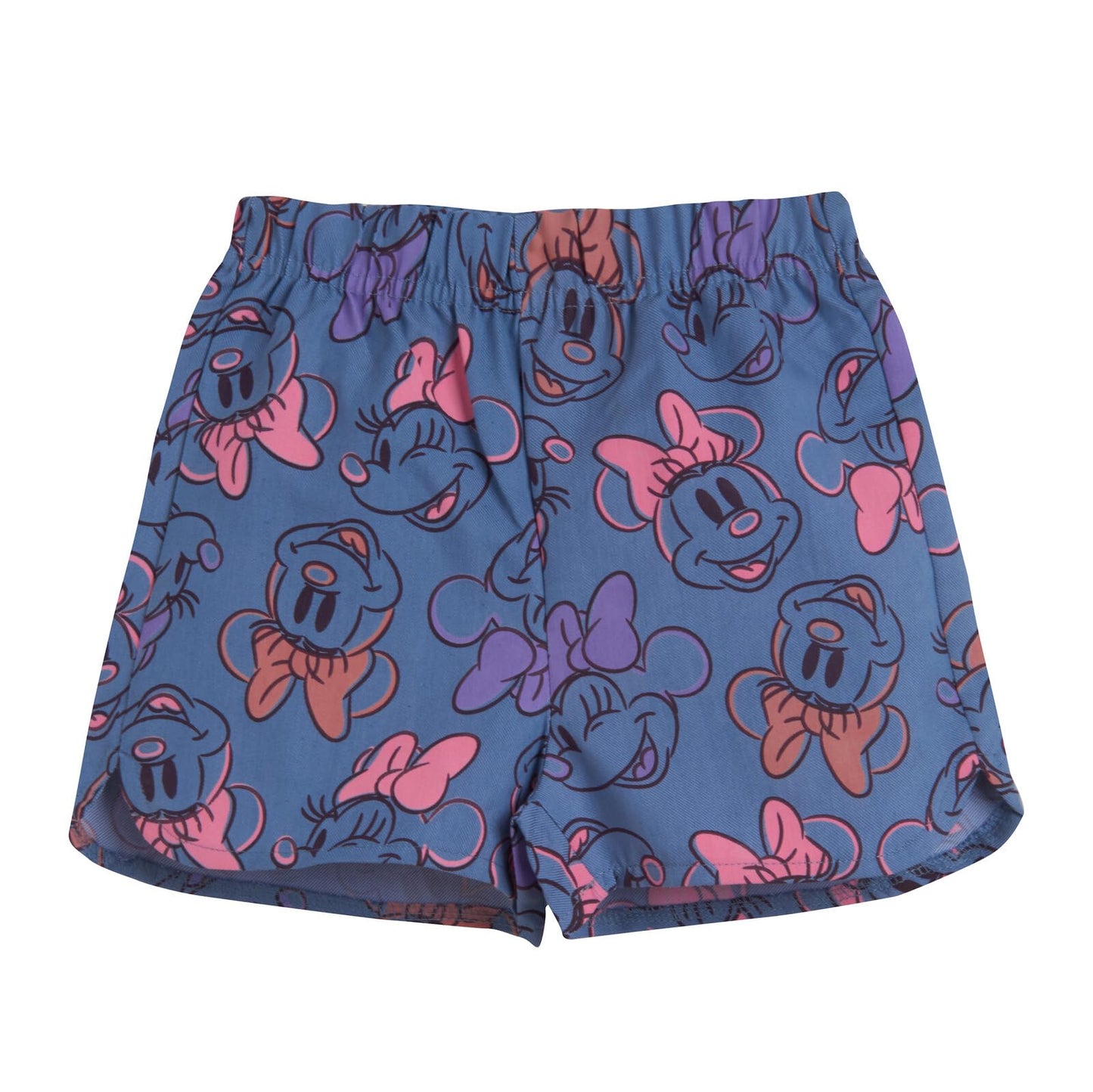 Disney Minnie Mouse Toddler Girls Graphic T-Shirt and Shorts Outfit Set Light Pink/Light Blue 3T