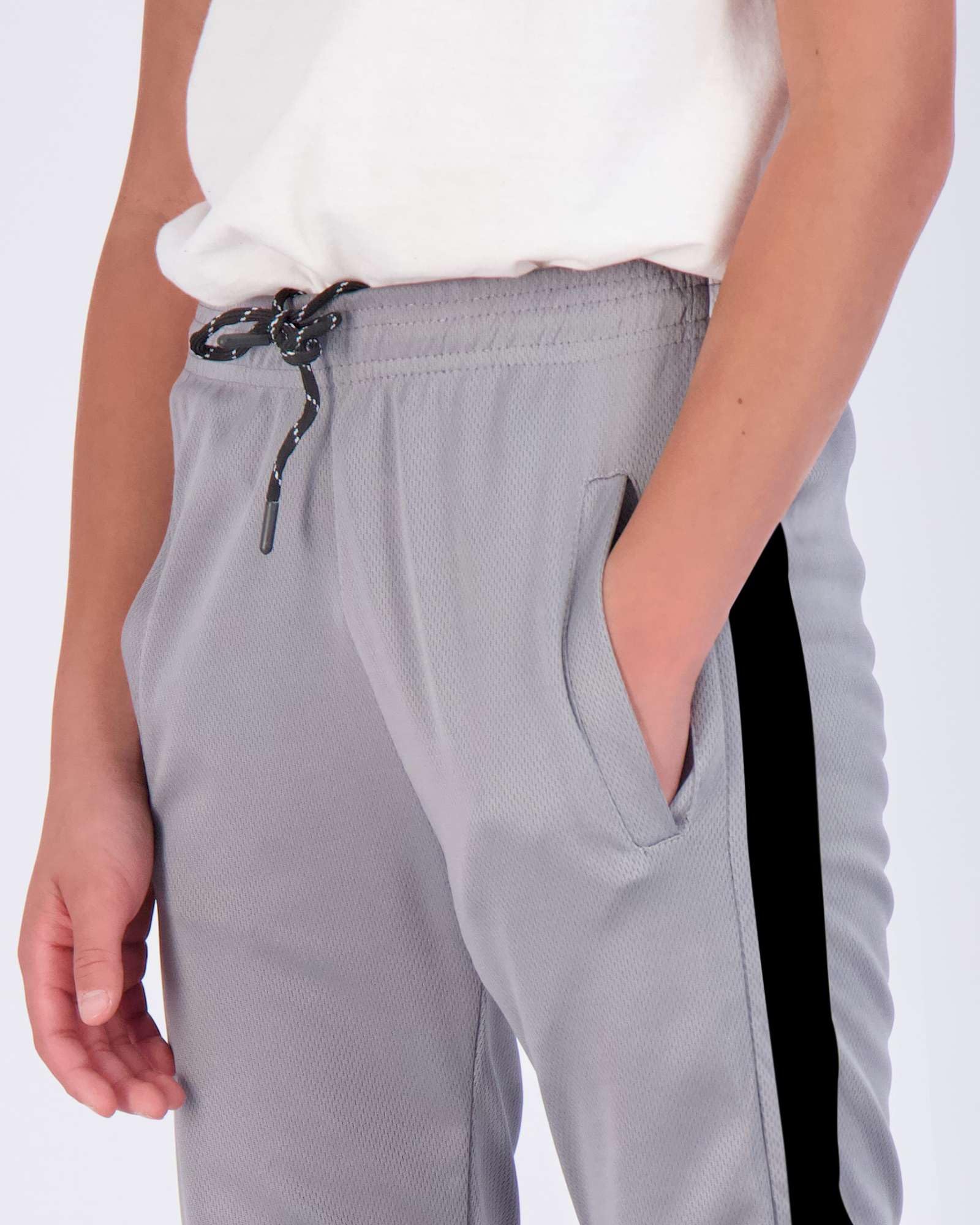 Real Essentials 3) Pack: Boy's Mesh Active Athletic Casual Jogger Sweatpants with Pockets .