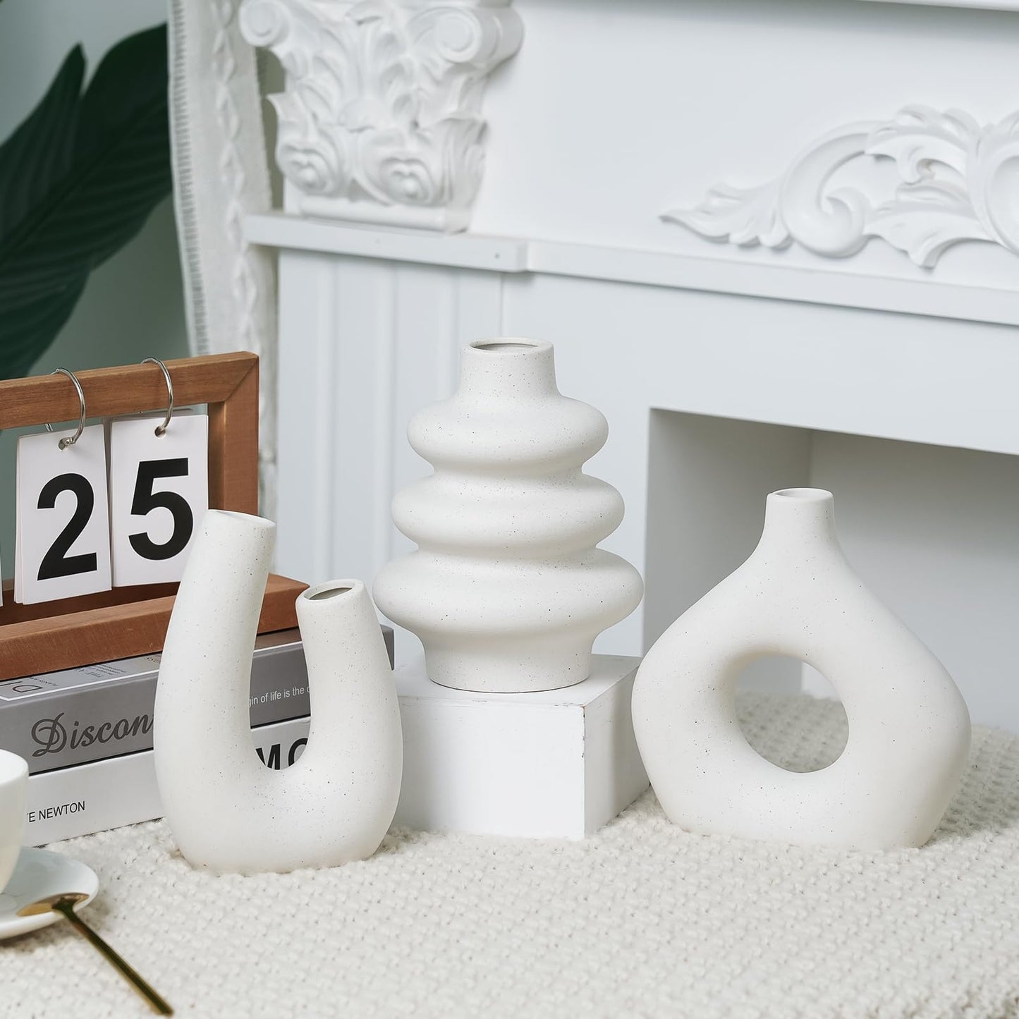 Modern Ceramic Vase Set of 5, Vases Home Decor