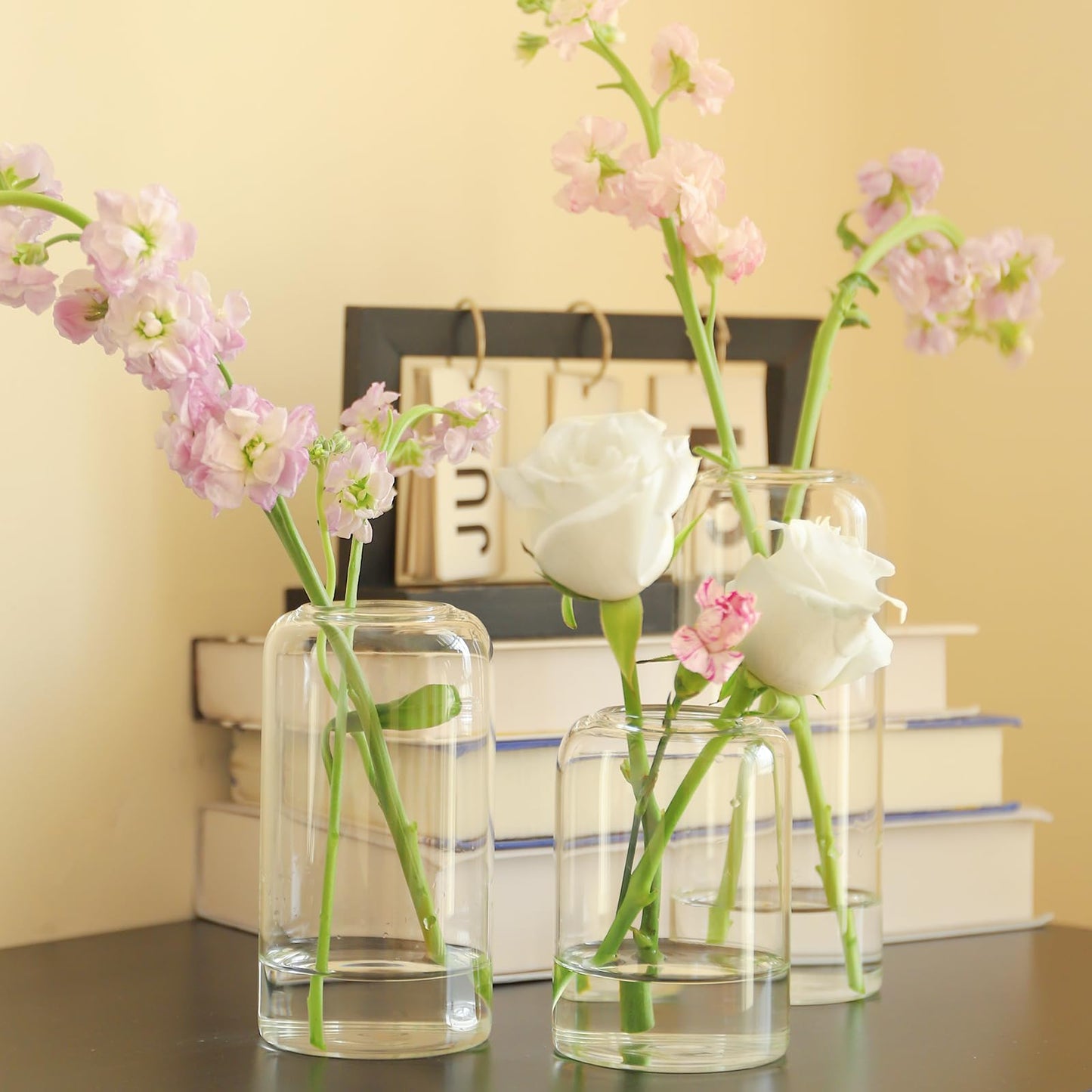 Glass Bud Vases Set of 24, Clear Flower Vase for Centerpieces,