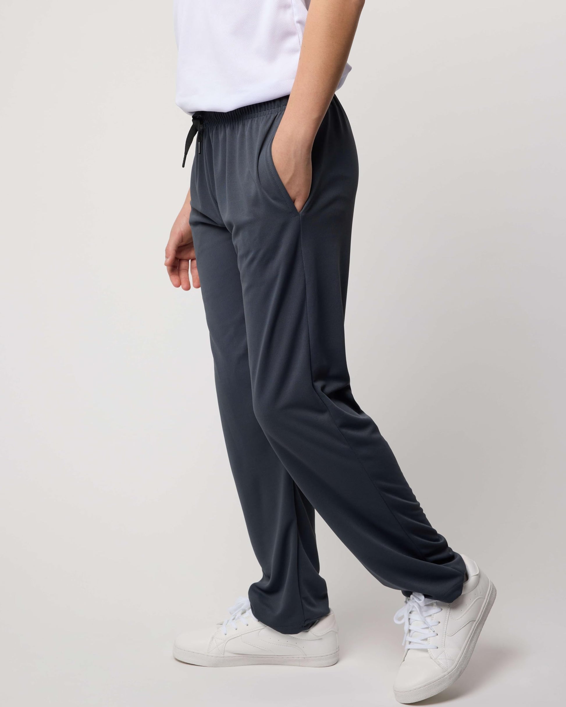Real Essentials 3 Pack: Boys' Mesh Open Bottom Active Sweatpants with Pockets