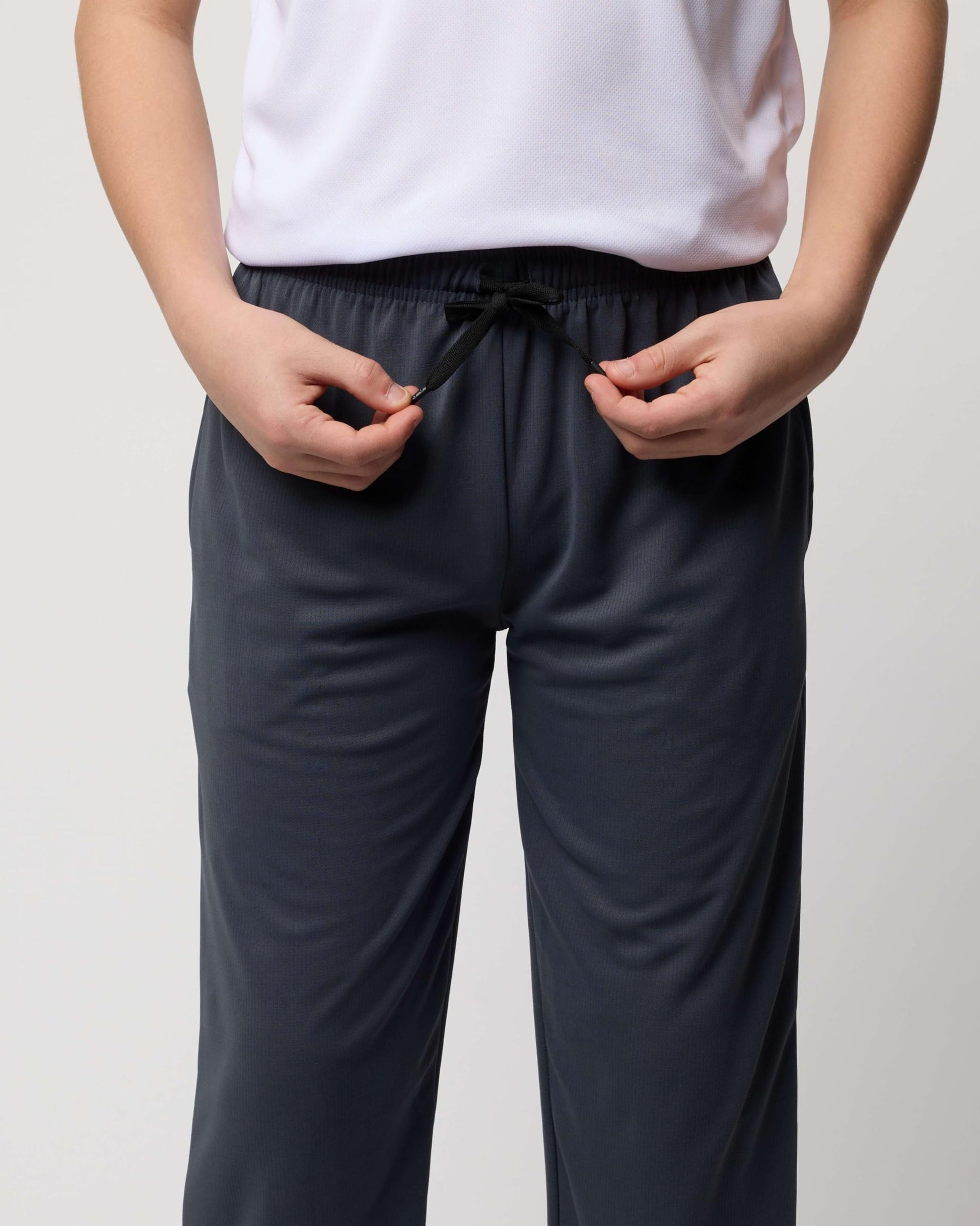 Real Essentials 3 Pack: Boys' Mesh Open Bottom Active Sweatpants with Pockets