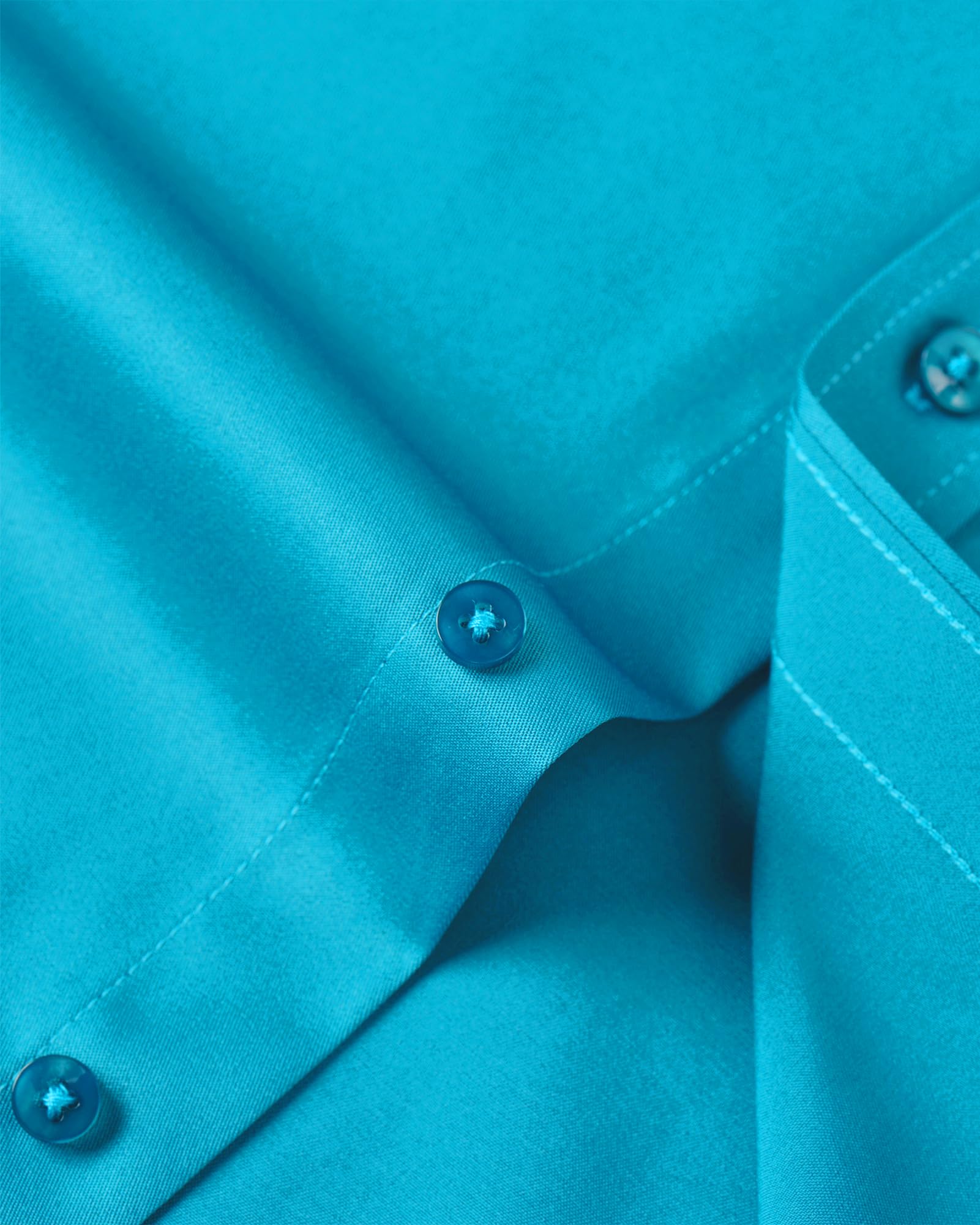 J.VER Men's Dress Shirts Solid Long Sleeve Stretch Wrinkle-Free Formal Shirt Business Casual Button Down Shirts White