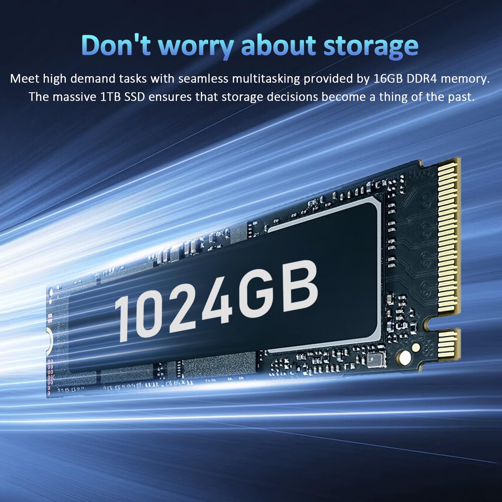 Auusda 15.6" Laptop Computer, 16GB RAM, 1TB NVMe, 4C4T N95 Up to 3.4GHz, FHD Display, Backlit Keyboard, Fingerprint Reader, Big 8000mAh Battery, Win11 Pro, Upgradable to 10TB Storage, Silver, T152A