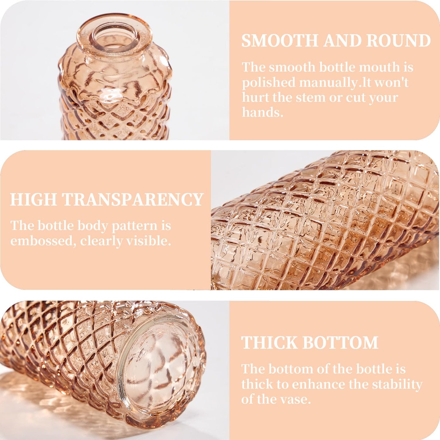 Anquephd Glass Bud Vase Set of 32PCS Wedding Centerpieces for Tables,Mini Clear Bud Vases for Flowers,Small Flower Vases Suitable for Birthday Party,Anniversary,Wedding,Baby Shower (Clear, 32PCS)