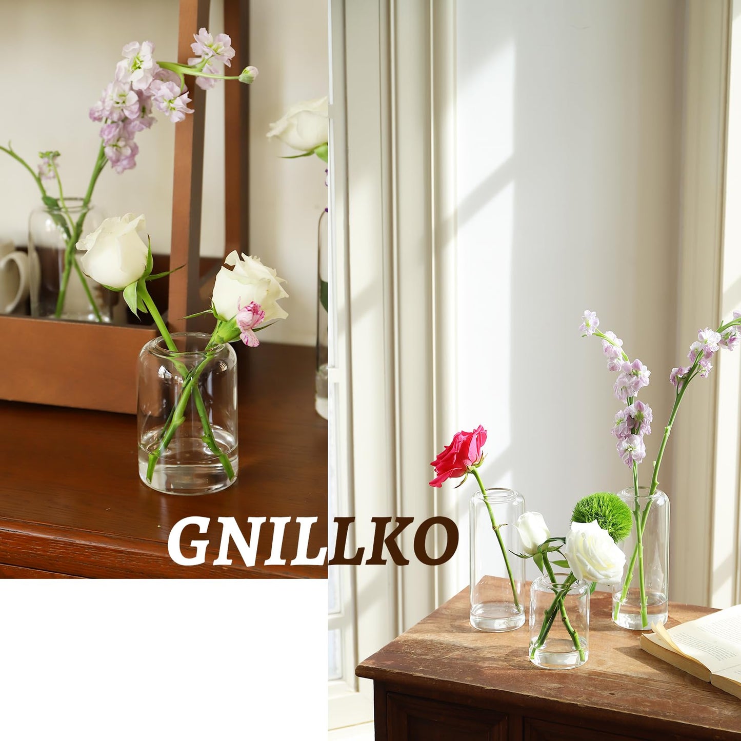 Glass Bud Vases Set of 24, Clear Flower Vase for Centerpieces,