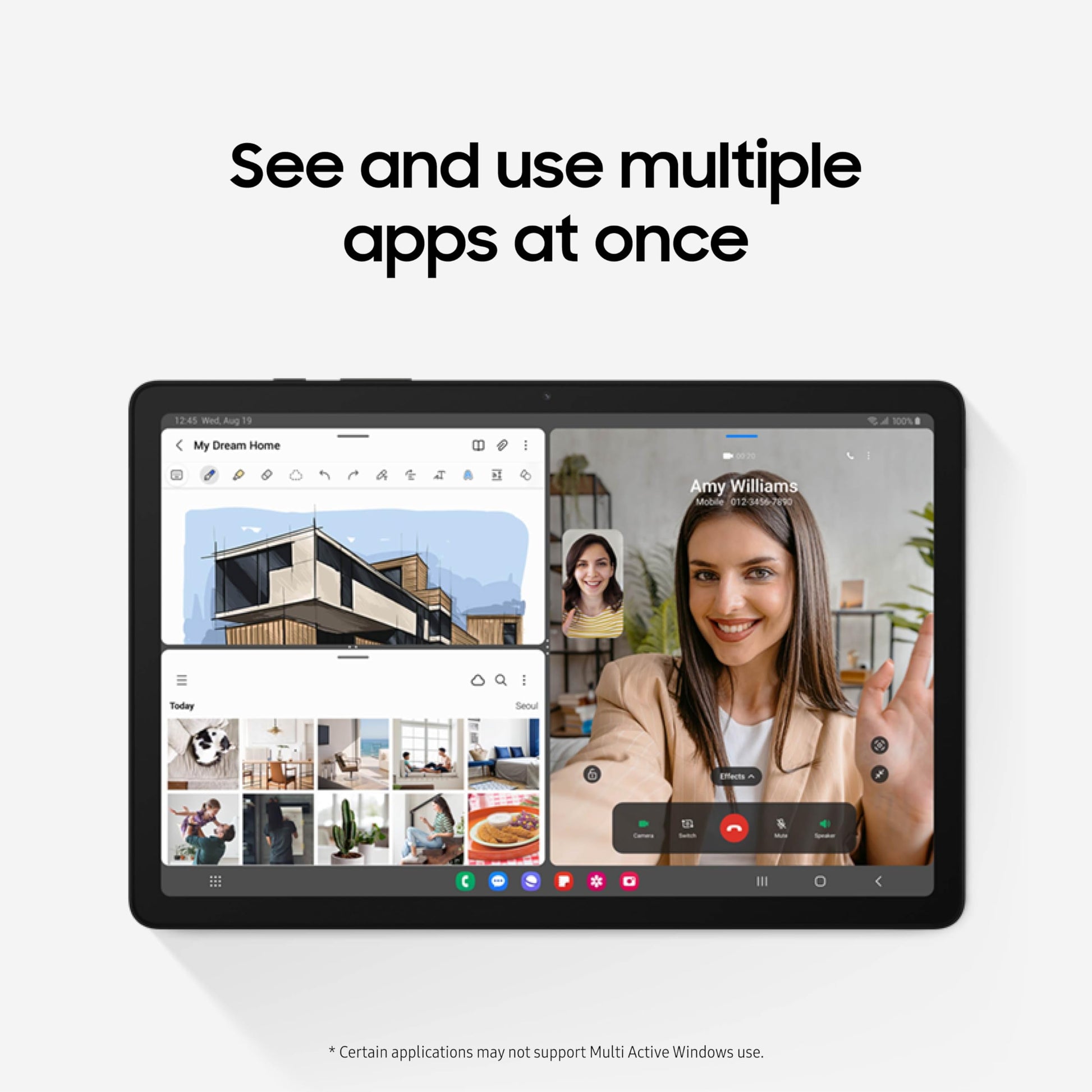 SAMSUNG Galaxy Tab A9+ 11” 64GB Wi-Fi Android Tablet, Big Screen, Quad Speakers, Upgraded Chipset, Multi Window Display, Slim, Light, Durable Design, US Version, 2023, Navy (Renewed)