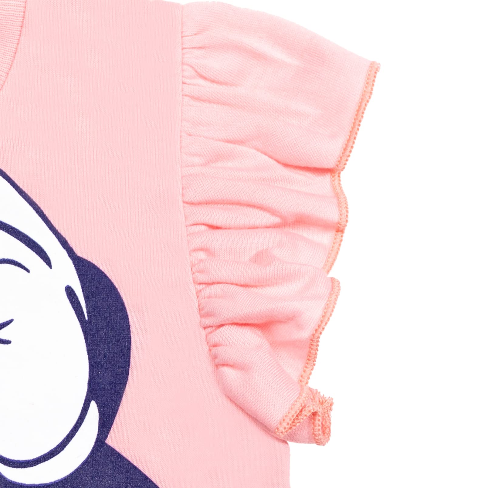 Disney Minnie Mouse Toddler Girls Graphic T-Shirt and Shorts Outfit Set Light Pink/Light Blue 3T