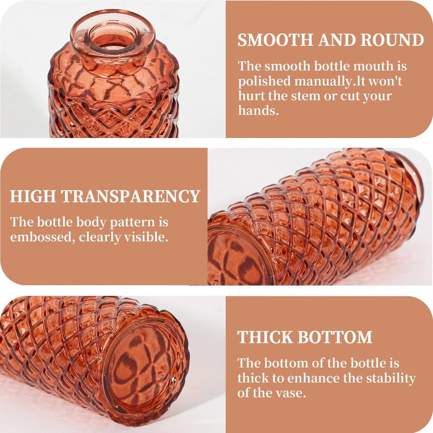 Anquephd Glass Bud Vase Set of 32PCS Wedding Centerpieces for Tables,Mini Clear Bud Vases for Flowers,Small Flower Vases Suitable for Birthday Party,Anniversary,Wedding,Baby Shower (Clear, 32PCS)