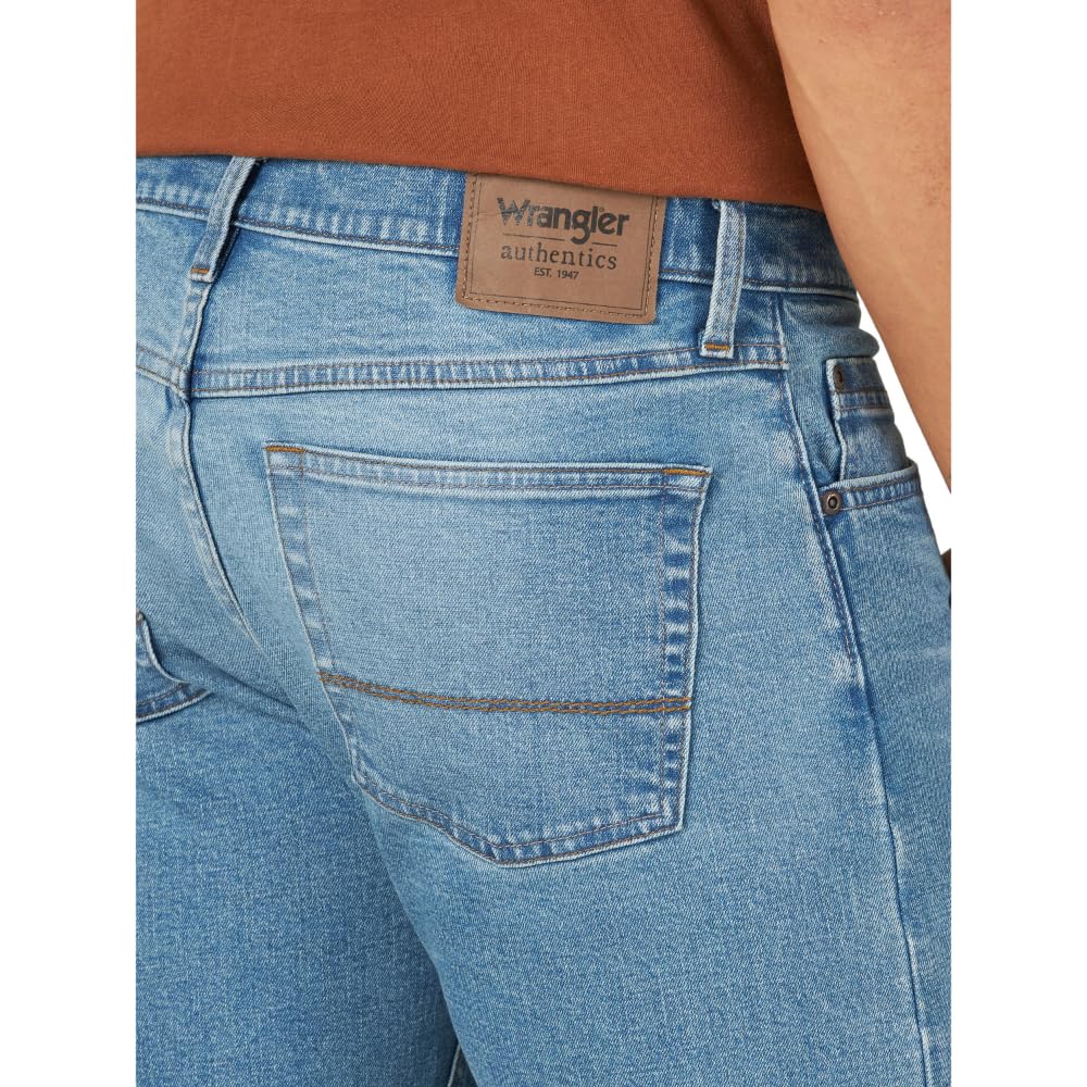 Wrangler Authentics Men's Slim Fit Straight Leg Jean, Anthracite, 34W x 30W