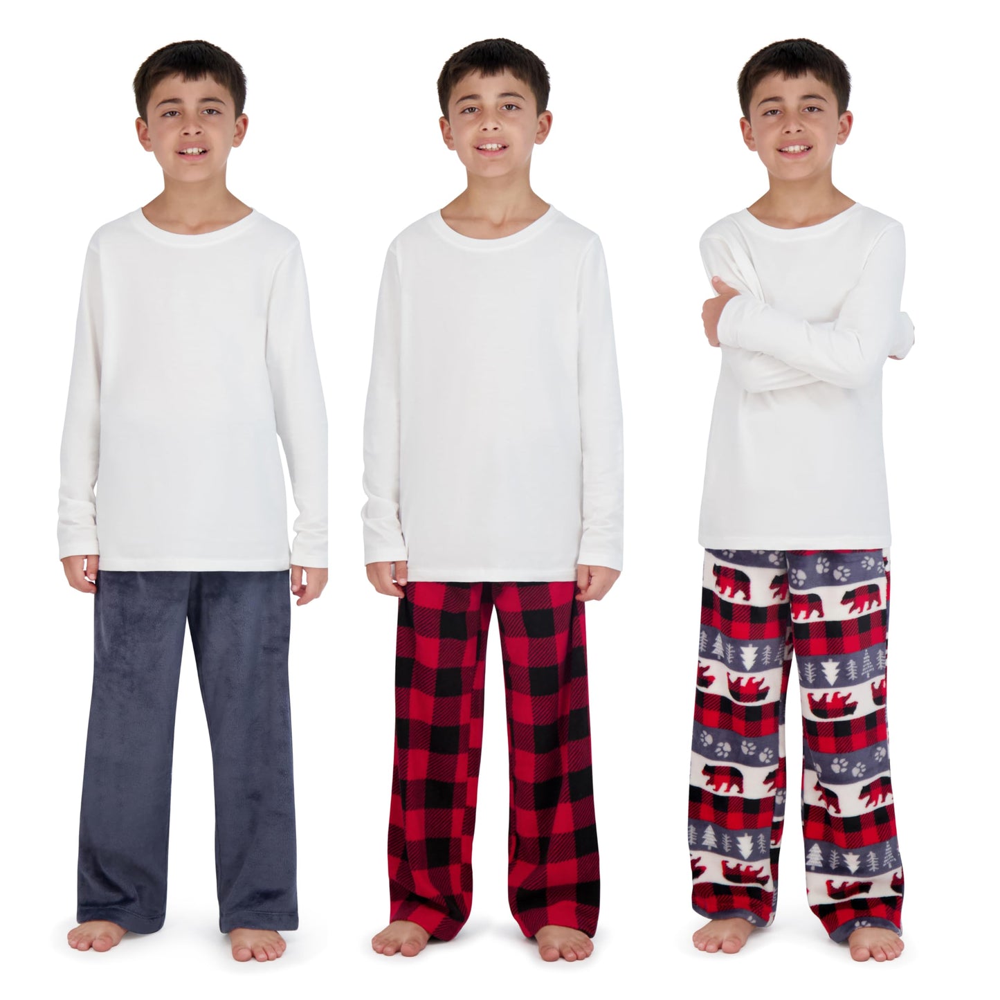US Angels Boys Pajama Pants - 3 Pack, Boys' Sleepwear.