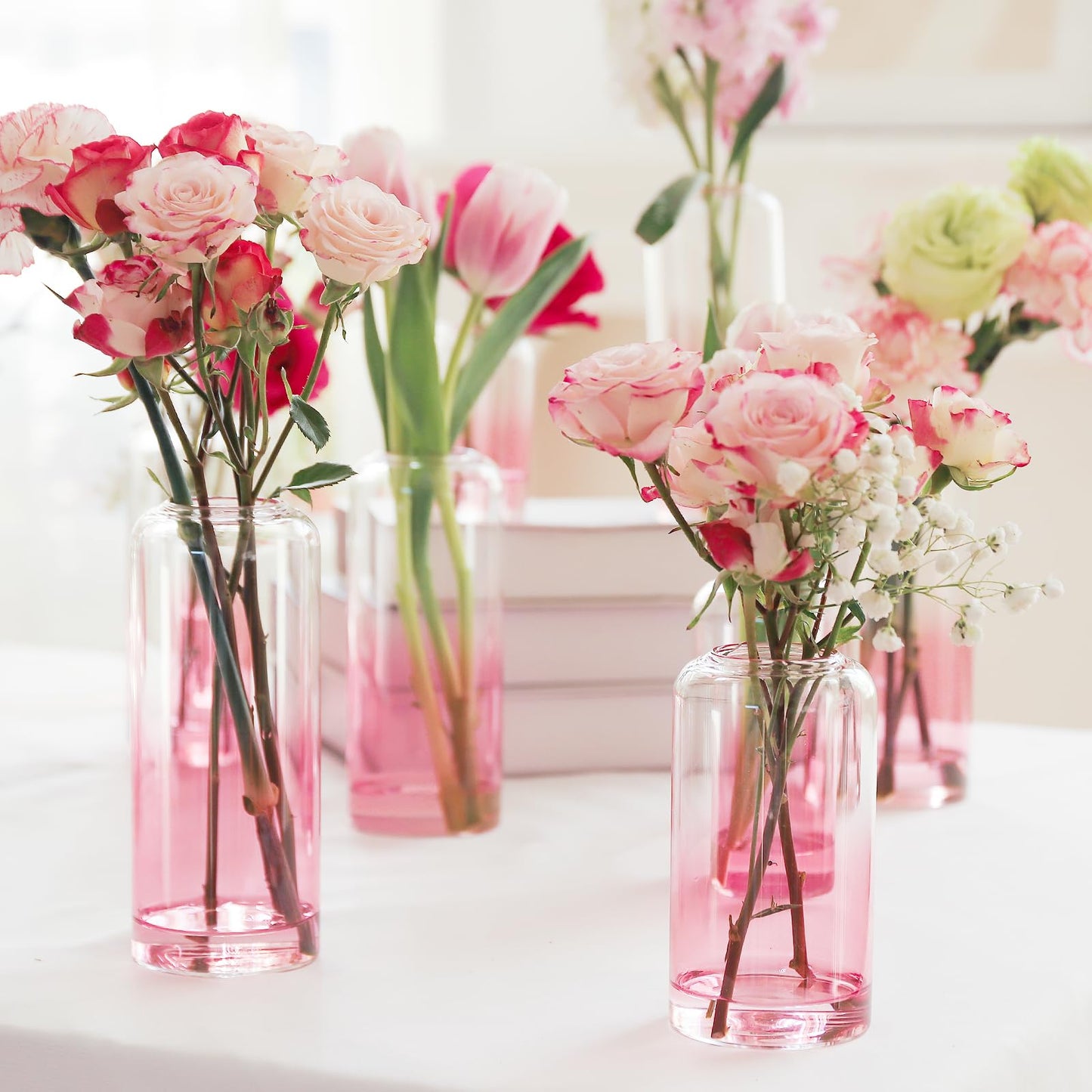 Glass Bud Vases Set of 24, Clear Flower Vase for Centerpieces,