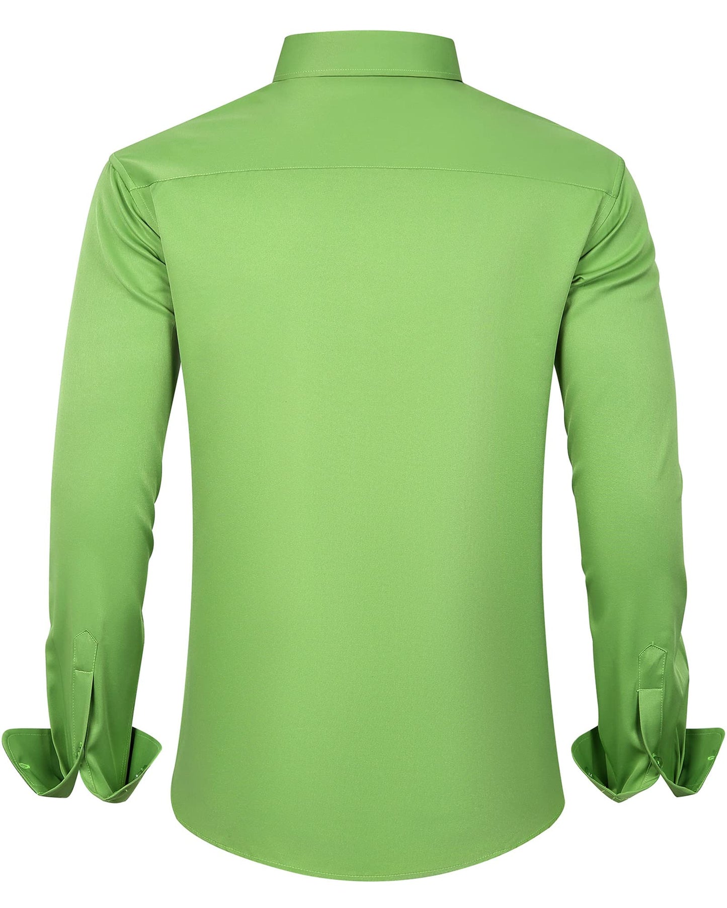 J.VER Men's Dress Shirts Solid Long Sleeve Stretch Wrinkle-Free Formal Shirt Business Casual Button Down Shirts White