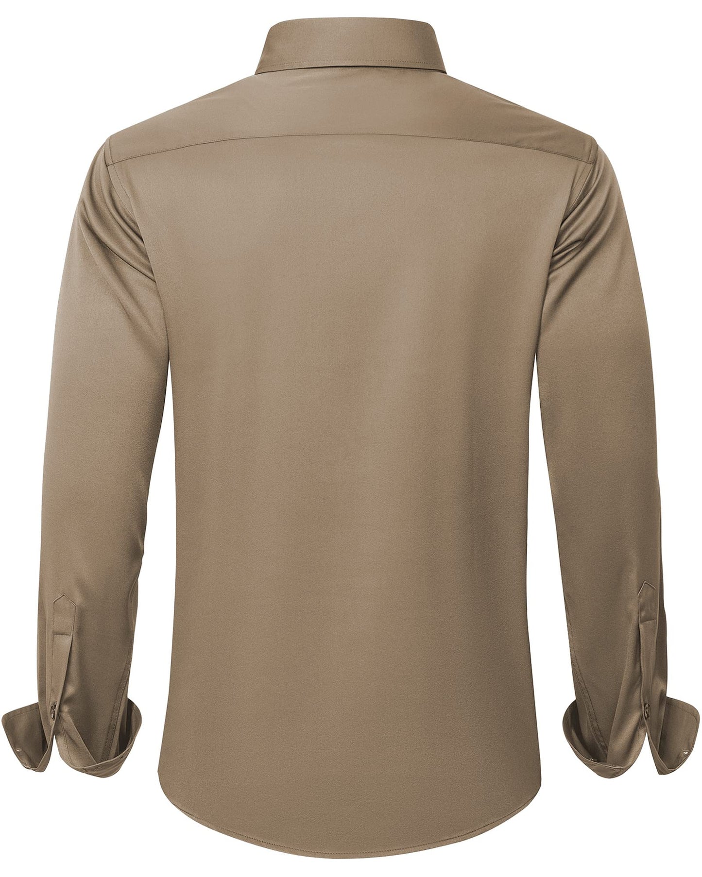 J.VER Men's Dress Shirts Solid Long Sleeve Stretch Wrinkle-Free Formal Shirt Business Casual Button Down Shirts White