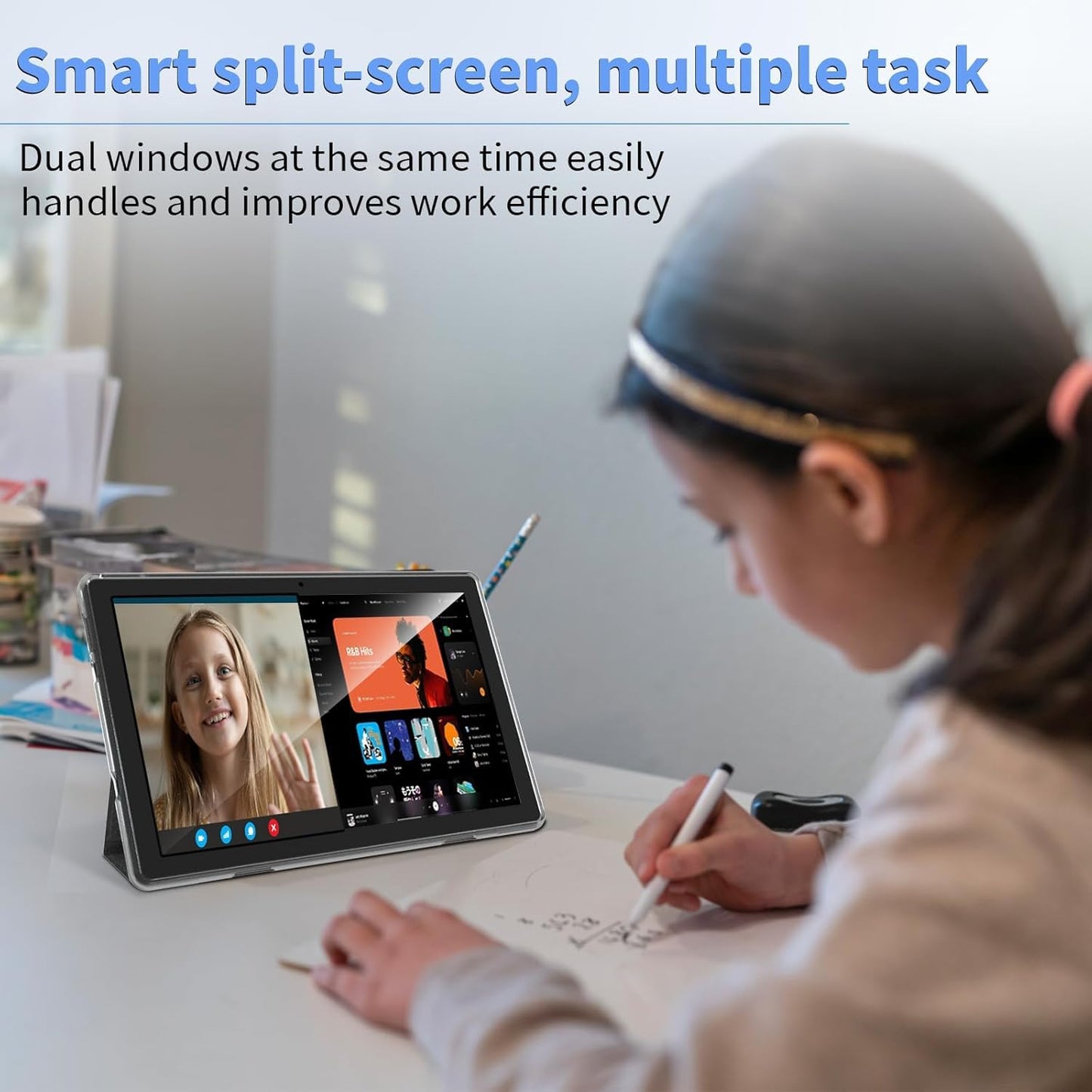 Android Tablet, 10.1 inch Android 14 Tablets 6GB RAM 64GB ROM 1TB Expand, 1280x800 IPS HD Touchscreen,6000mAh Battery, Bluetooth, Dual Camera, GMS, WiFi (Black)