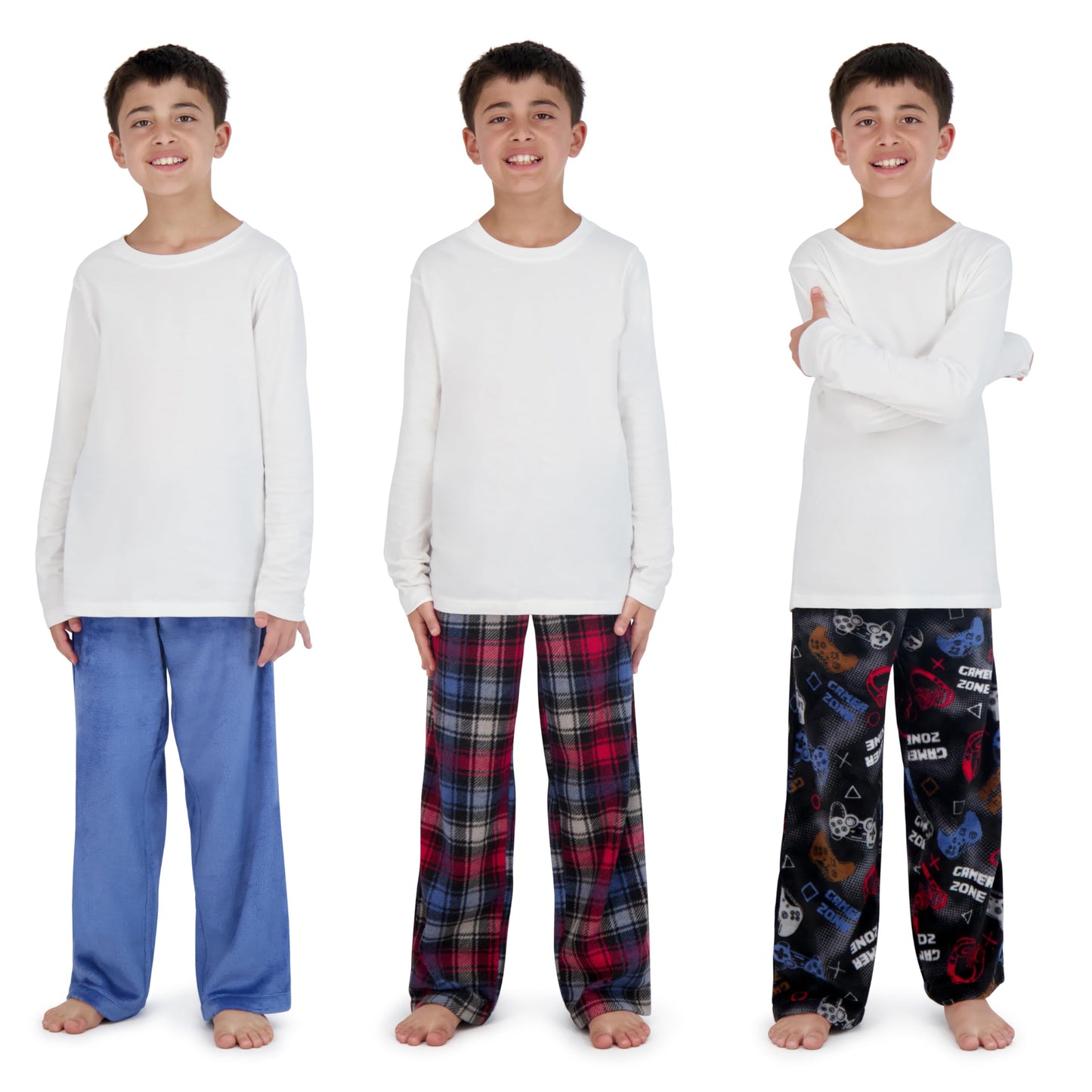 US Angels Boys Pajama Pants - 3 Pack, Boys' Sleepwear.
