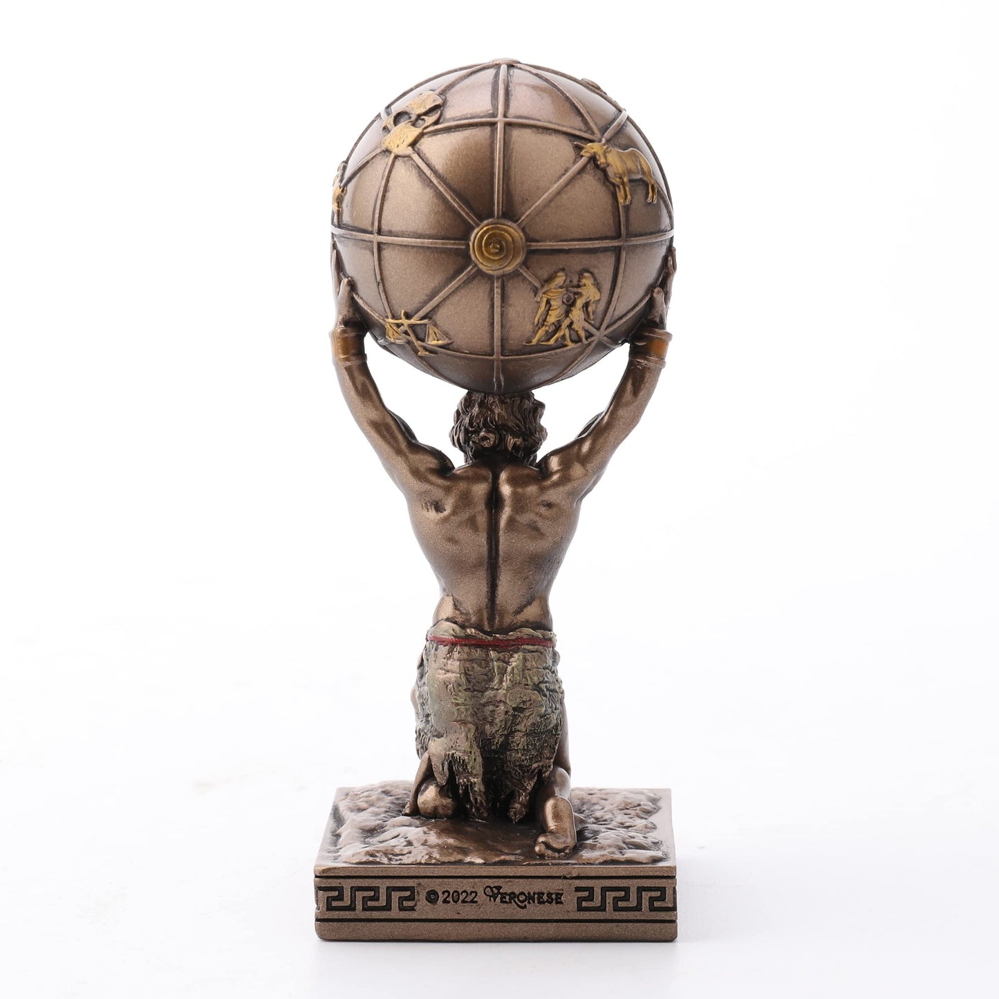 Atlas Greek Titan Bearer of The Sky Resin Hand Painted Bronze Finish Miniature Figurine