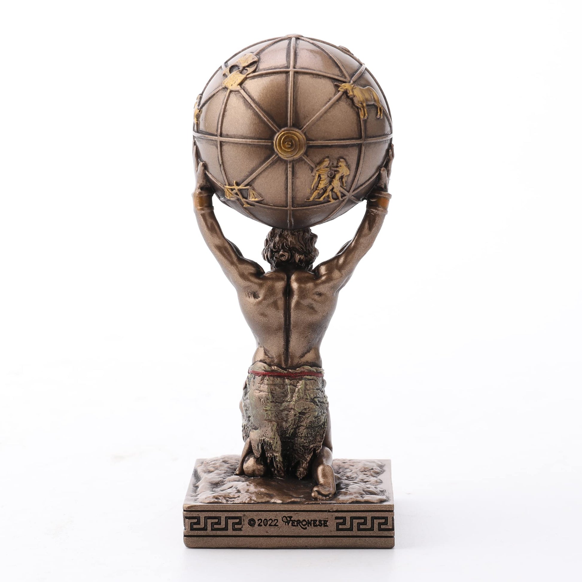 Atlas Greek Titan Bearer of The Sky Resin Hand Painted Bronze Finish Miniature Figurine