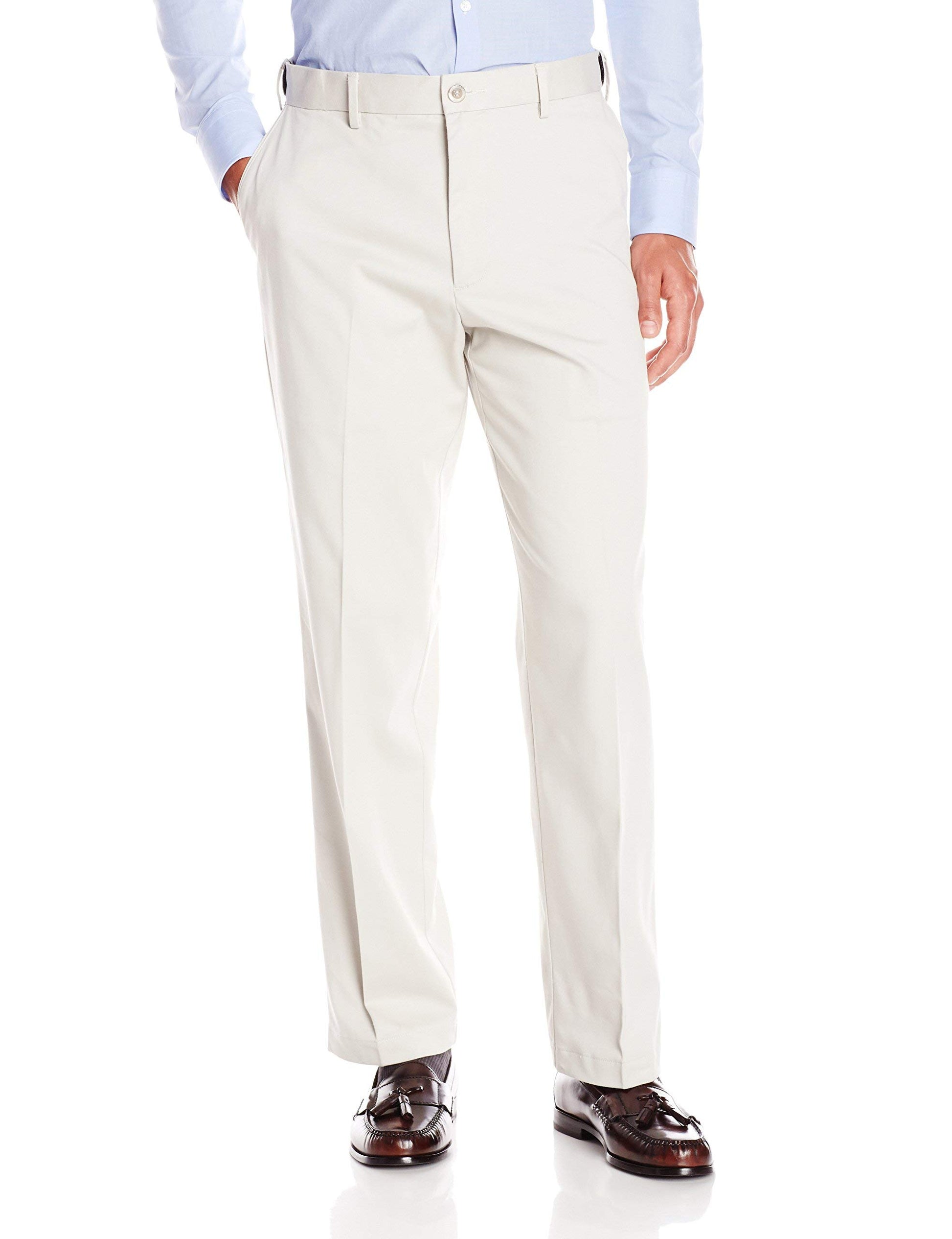 Dockers Men's Relaxed Fit Comfort Pants, British Khaki, 34W x 29L