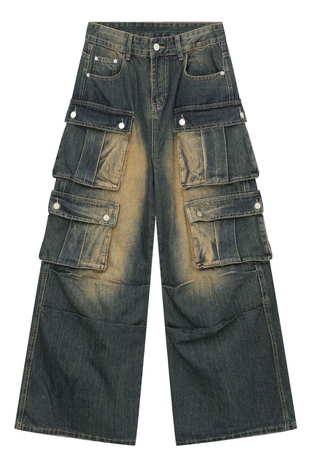 Men's Washed Wide Leg Jeans
