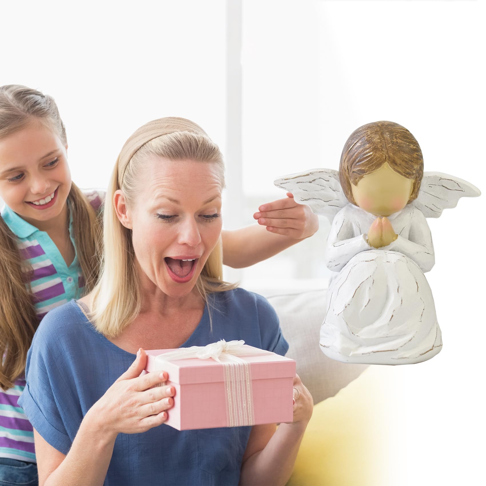 CUNTAUK Guardian Angel Statue, Healing Angel Figurines for Women.