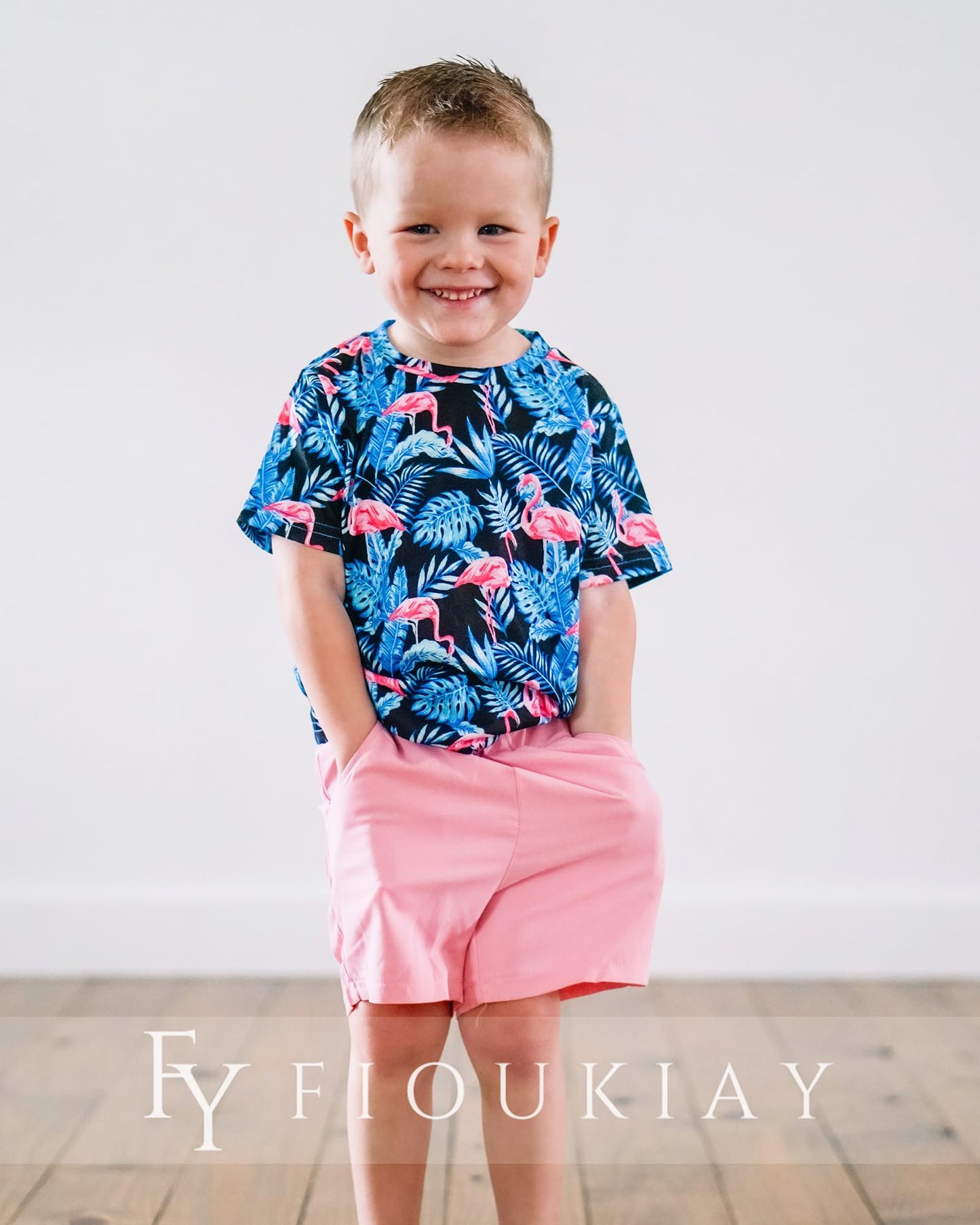 fioukiay 4T Black Toddler Boys Sring Summer Shorts Set Boys Letter Printed Palm Leaf Clothes Outfit