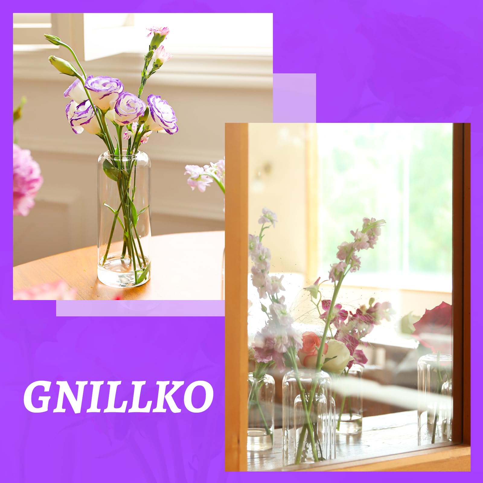 Glass Bud Vases Set of 24, Clear Flower Vase for Centerpieces,