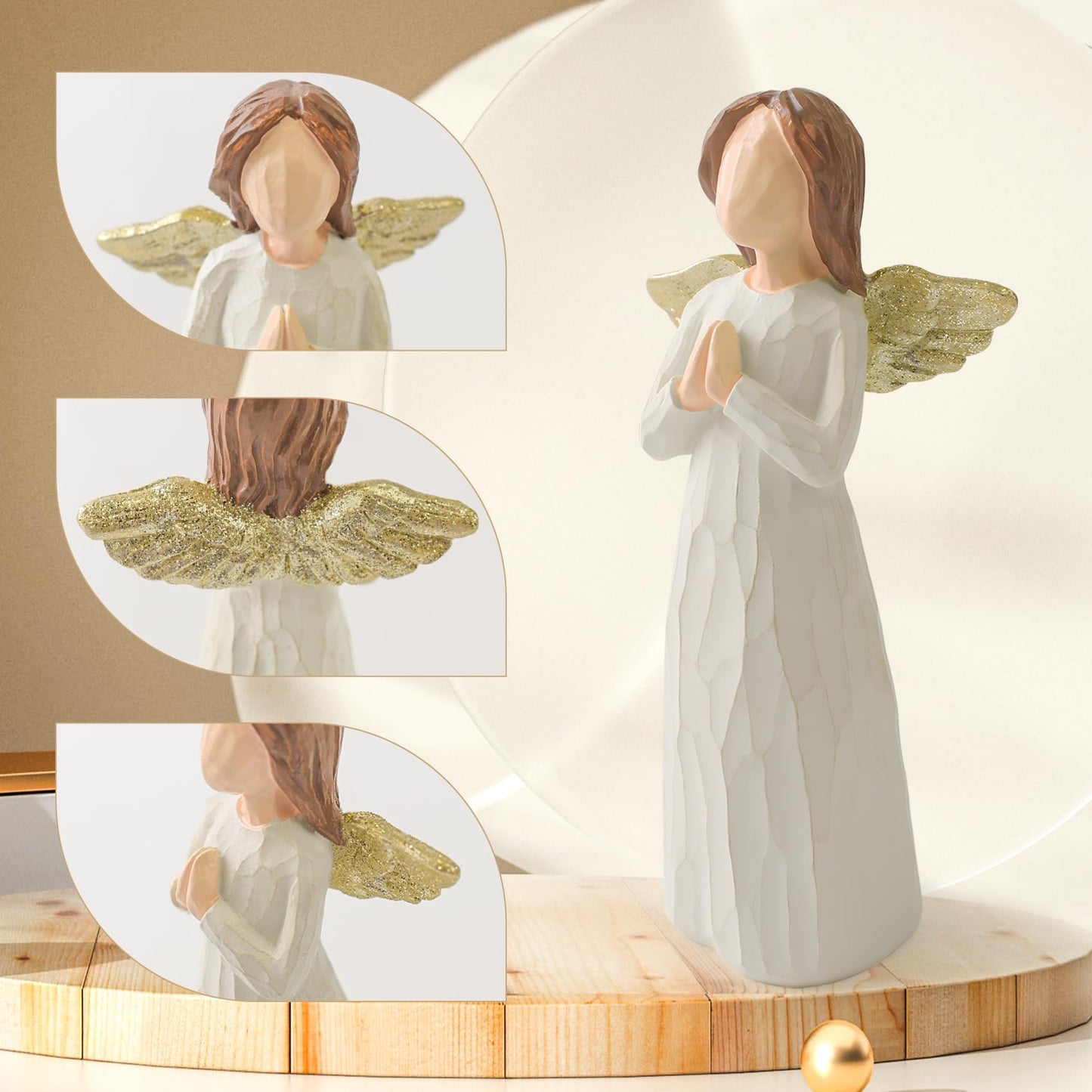 CUNTAUK Guardian Angel Statue, Healing Angel Figurines for Women.